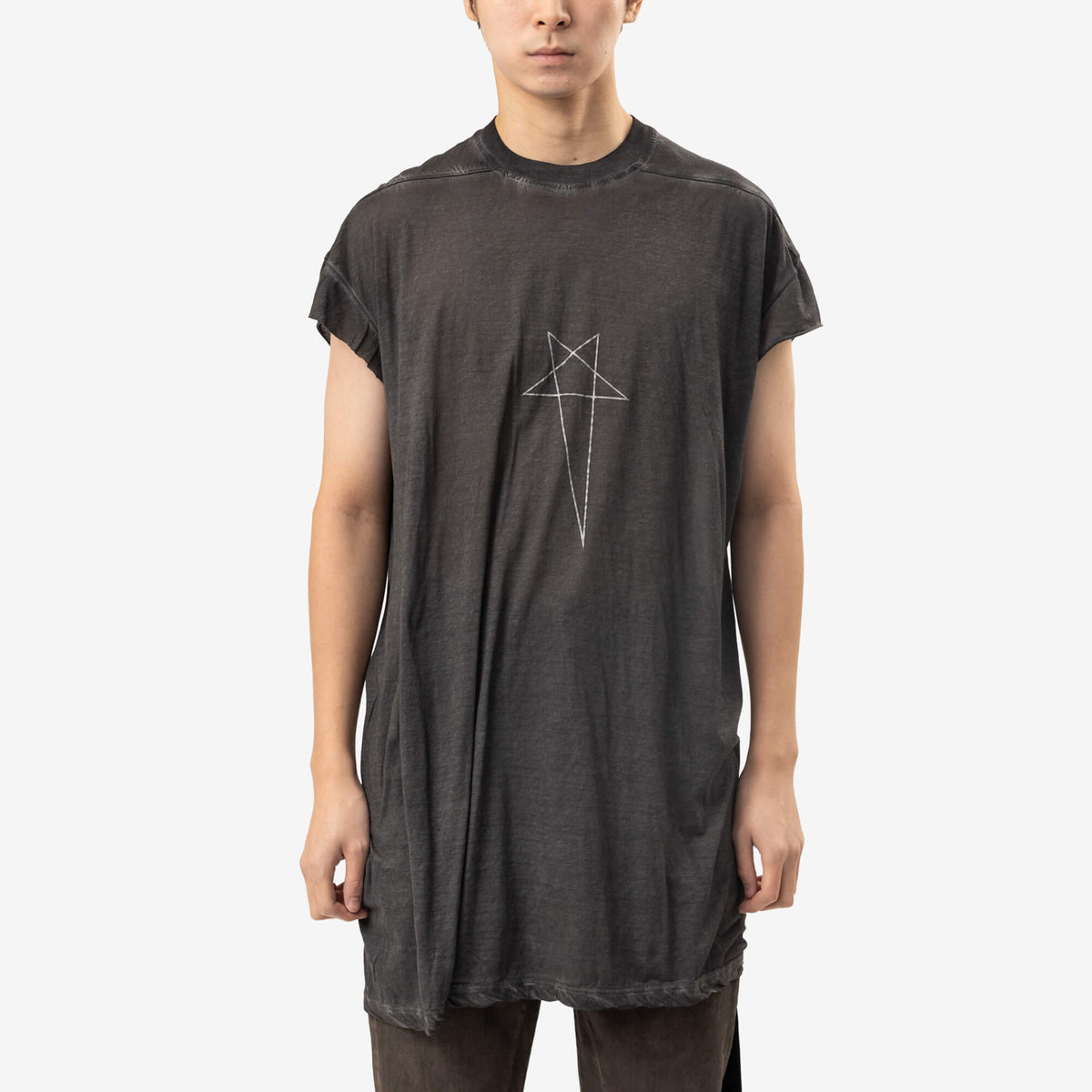 Rick Owens DRKSHDW Ricks Jumbo Sleeveless T-Shirt Faded Black/Silver-1