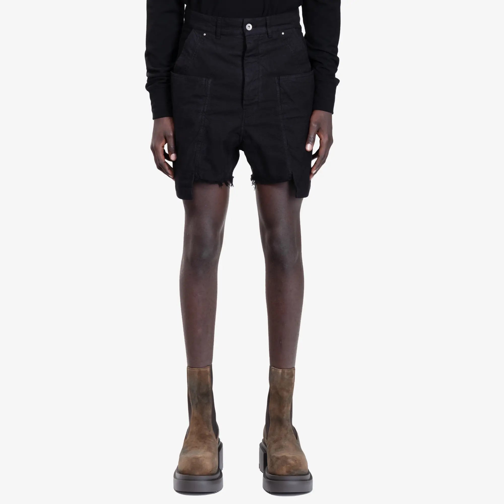Rick Owens DRKSHDW Stefan Cargo Shorts Black - 1