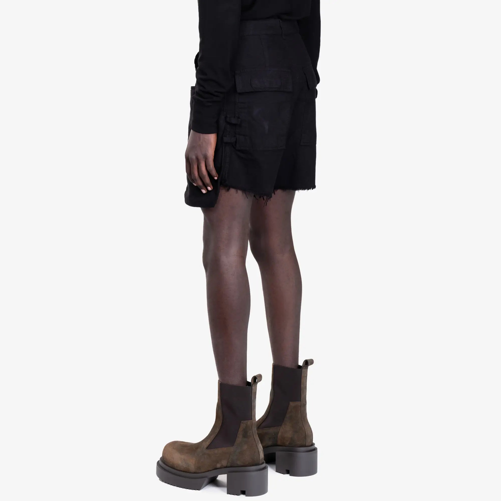 Rick Owens DRKSHDW Stefan Cargo Shorts Black - 4