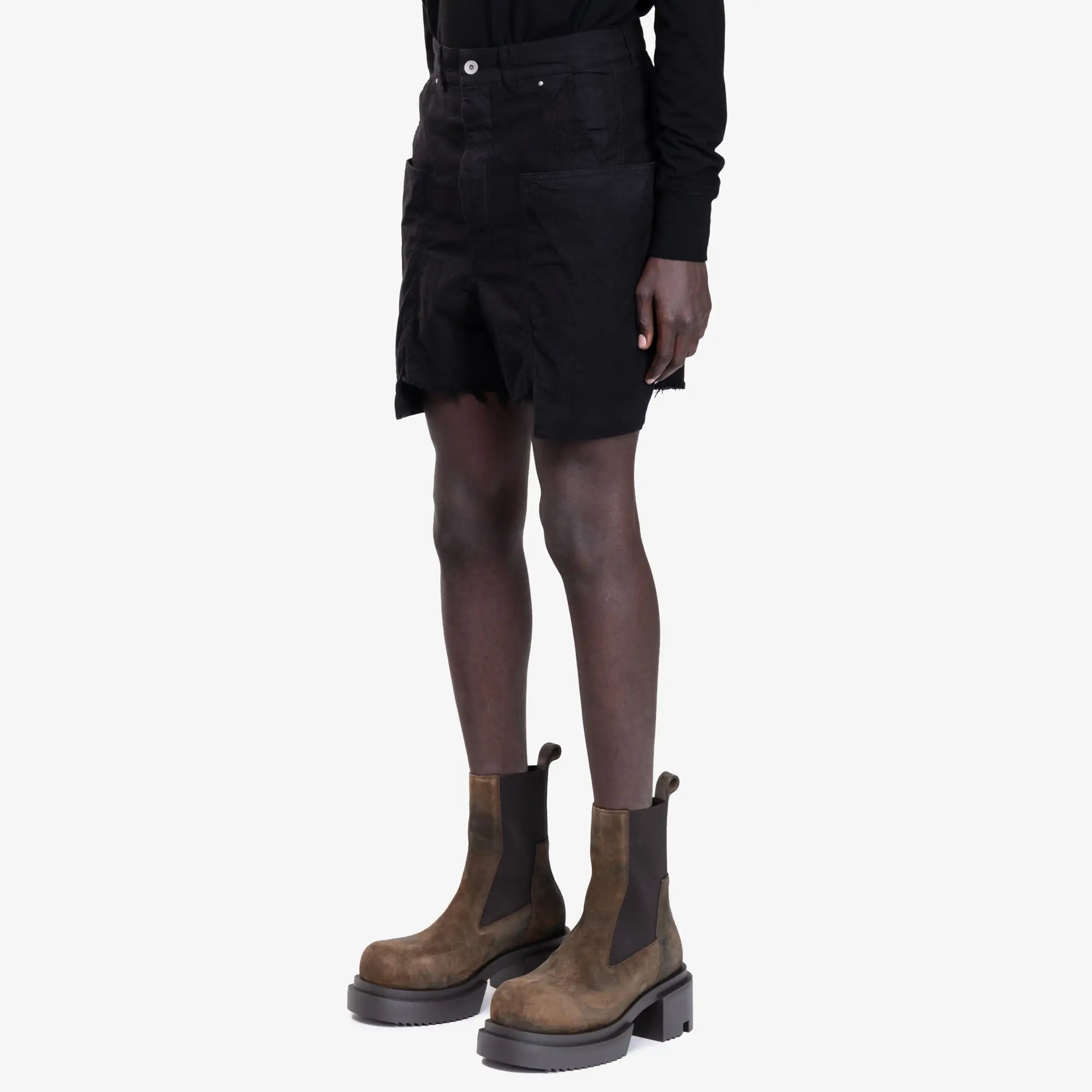 Rick Owens DRKSHDW Stefan Cargo Shorts Black - 3