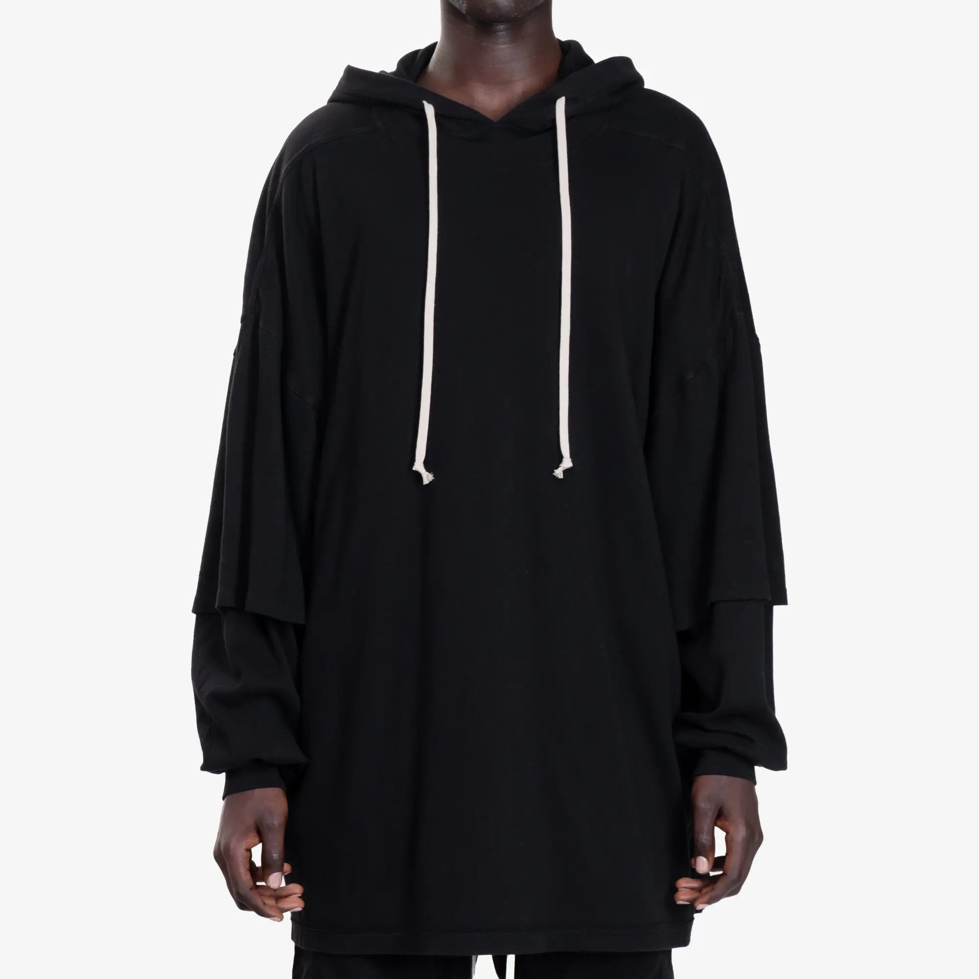 Rick Owens DRKSHDW Tommy Hustler Hoodie Black - 1