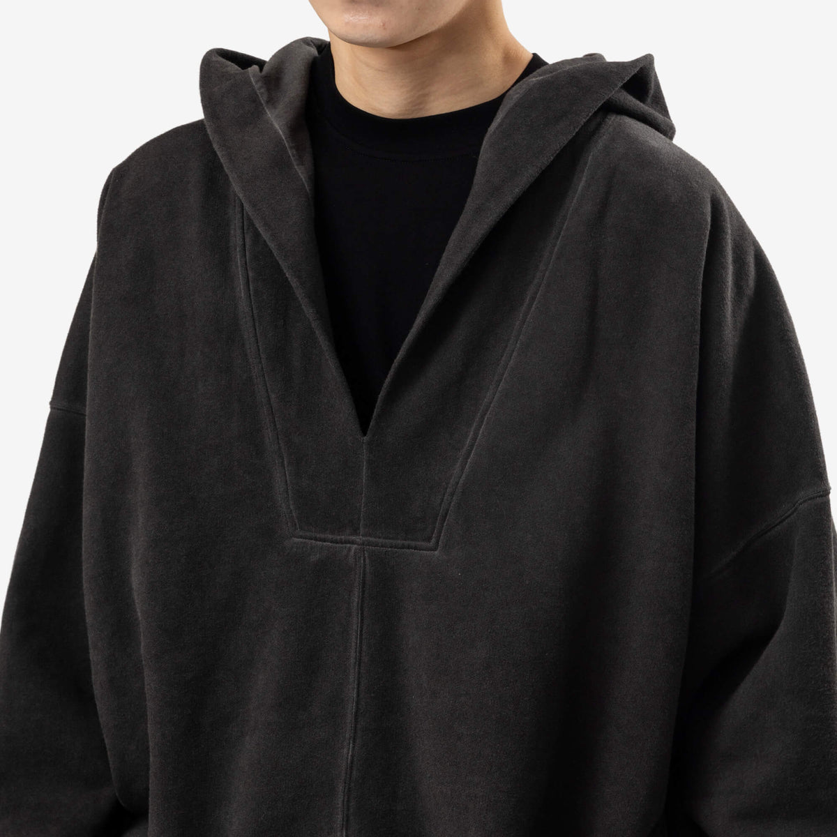 Rick Owens DRKSHDW Unisex Long Sleeve Hip Kaftan Faded Black-10
