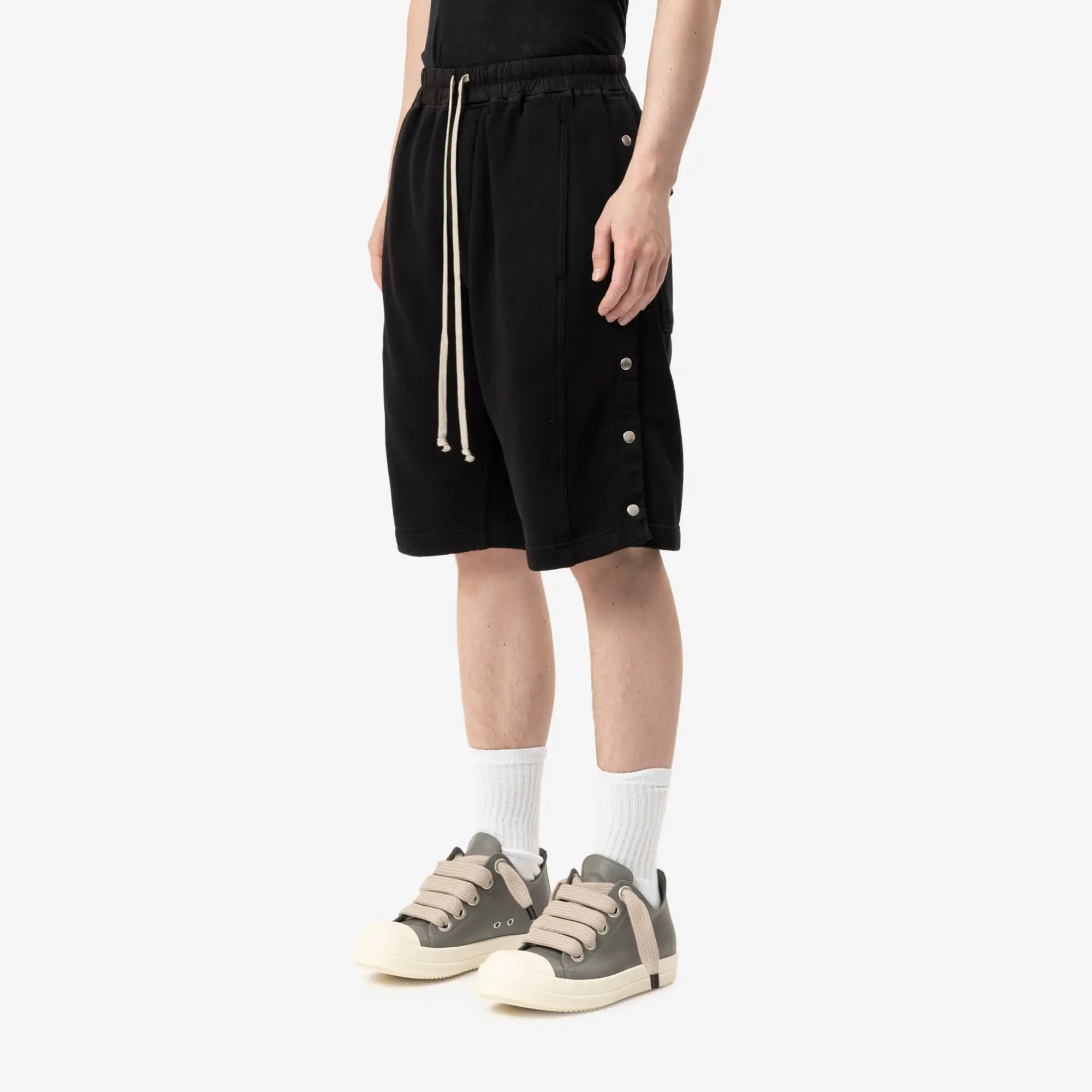 Rick Owens DRKSHDW Wide Pusher Shorts Black - 3