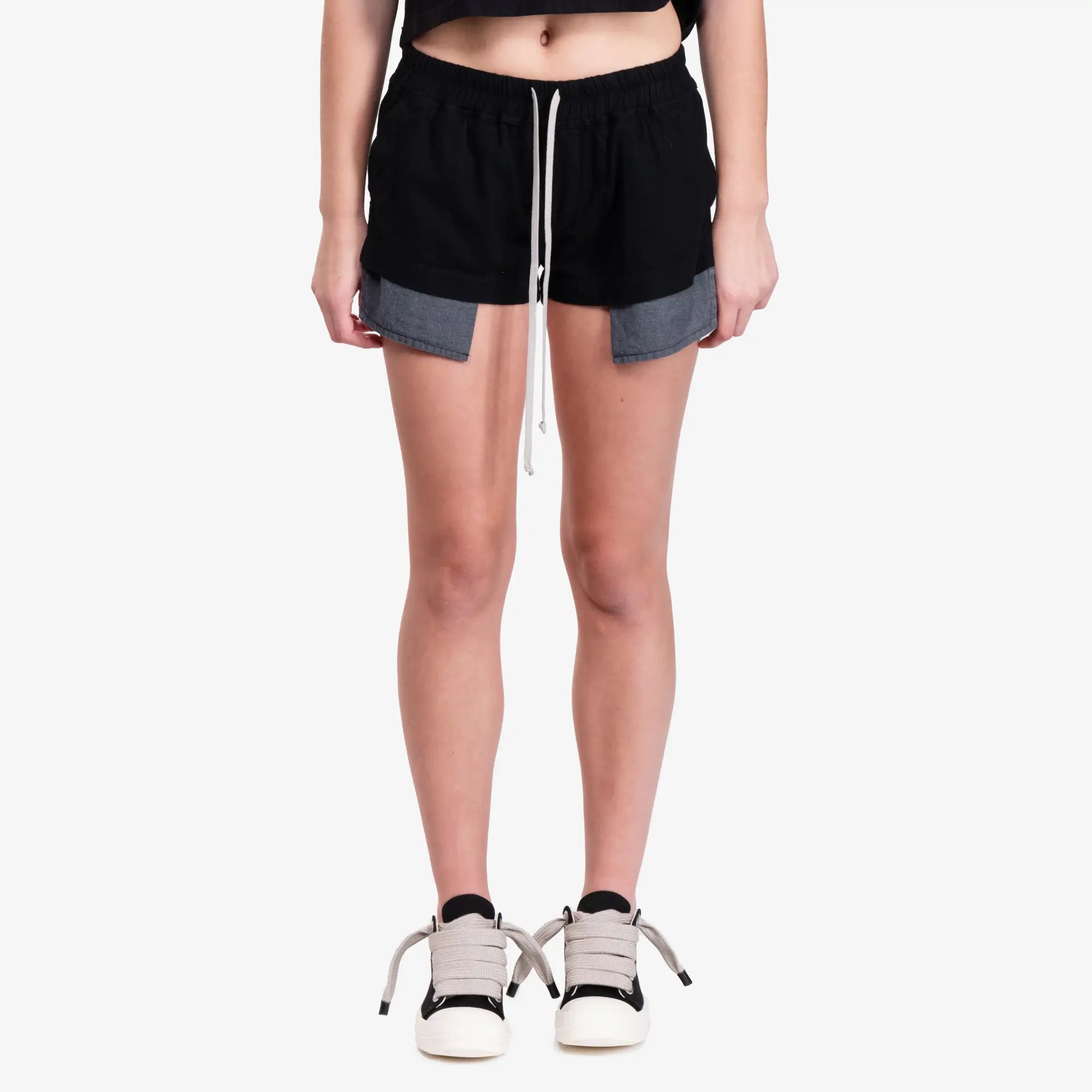 Rick Owens DRKSHDW Womens Fog Boxers Shorts Black - 1