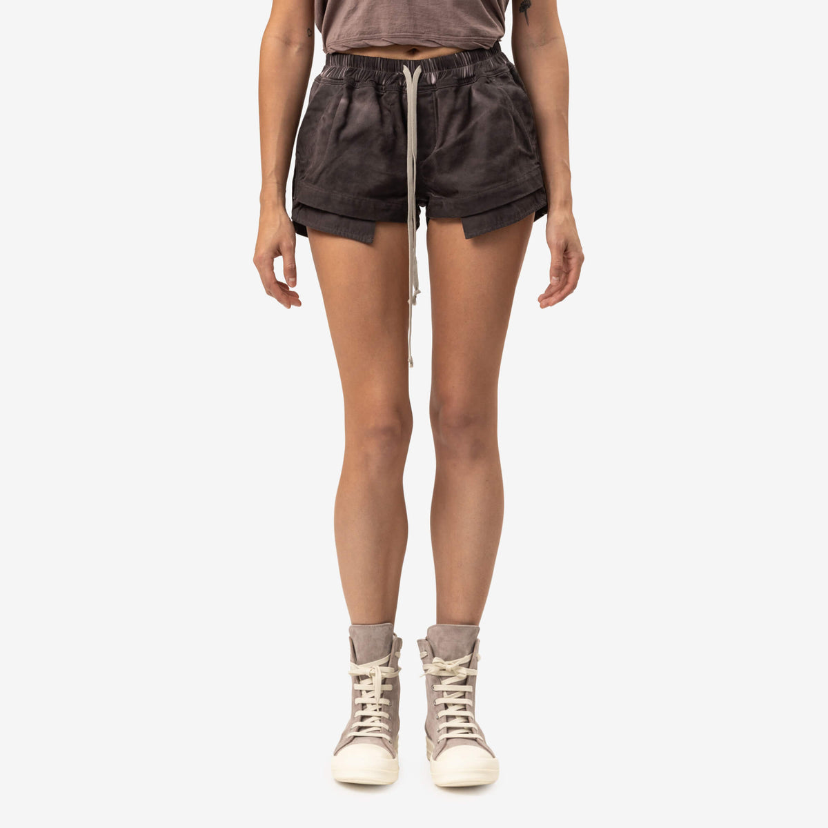 Rick Owens DRKSHDW Womens Fog Boxers Shorts Grape-1