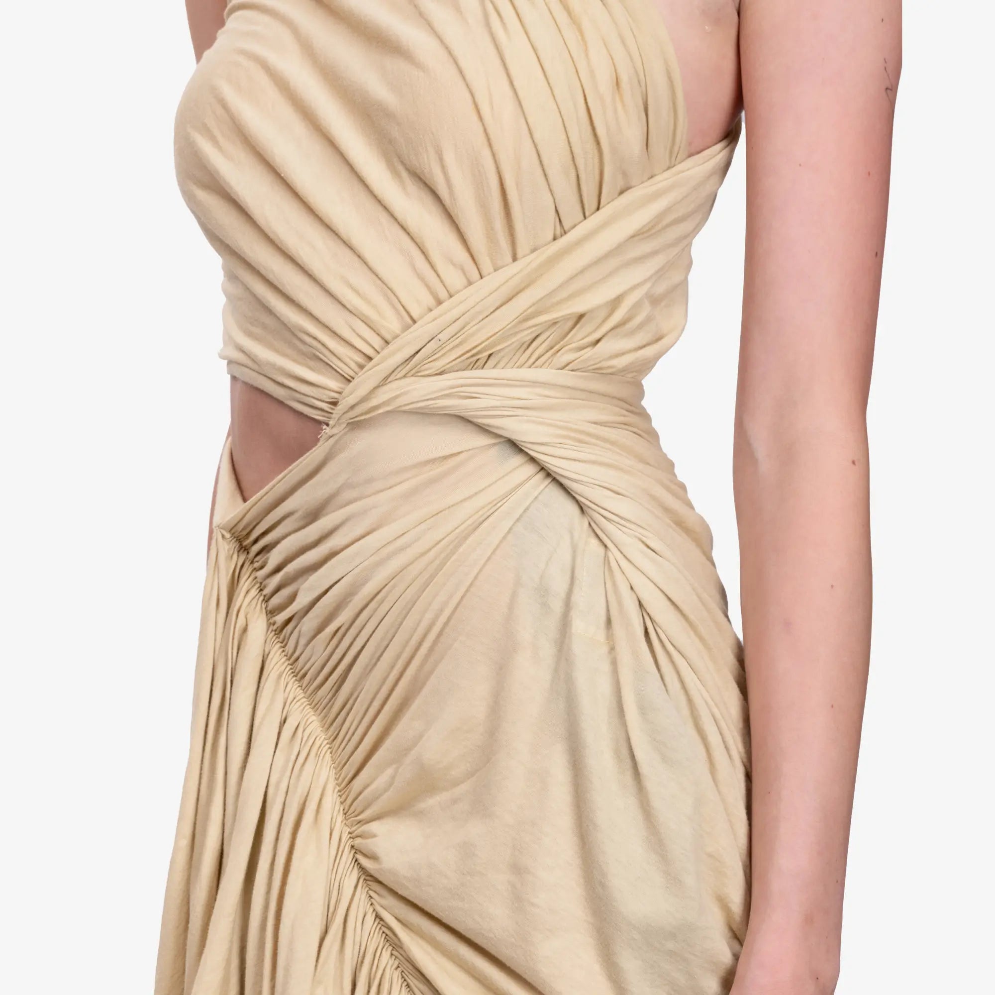 Rick Owens DRKSHDW Womens Fog Dress Parchment - 5