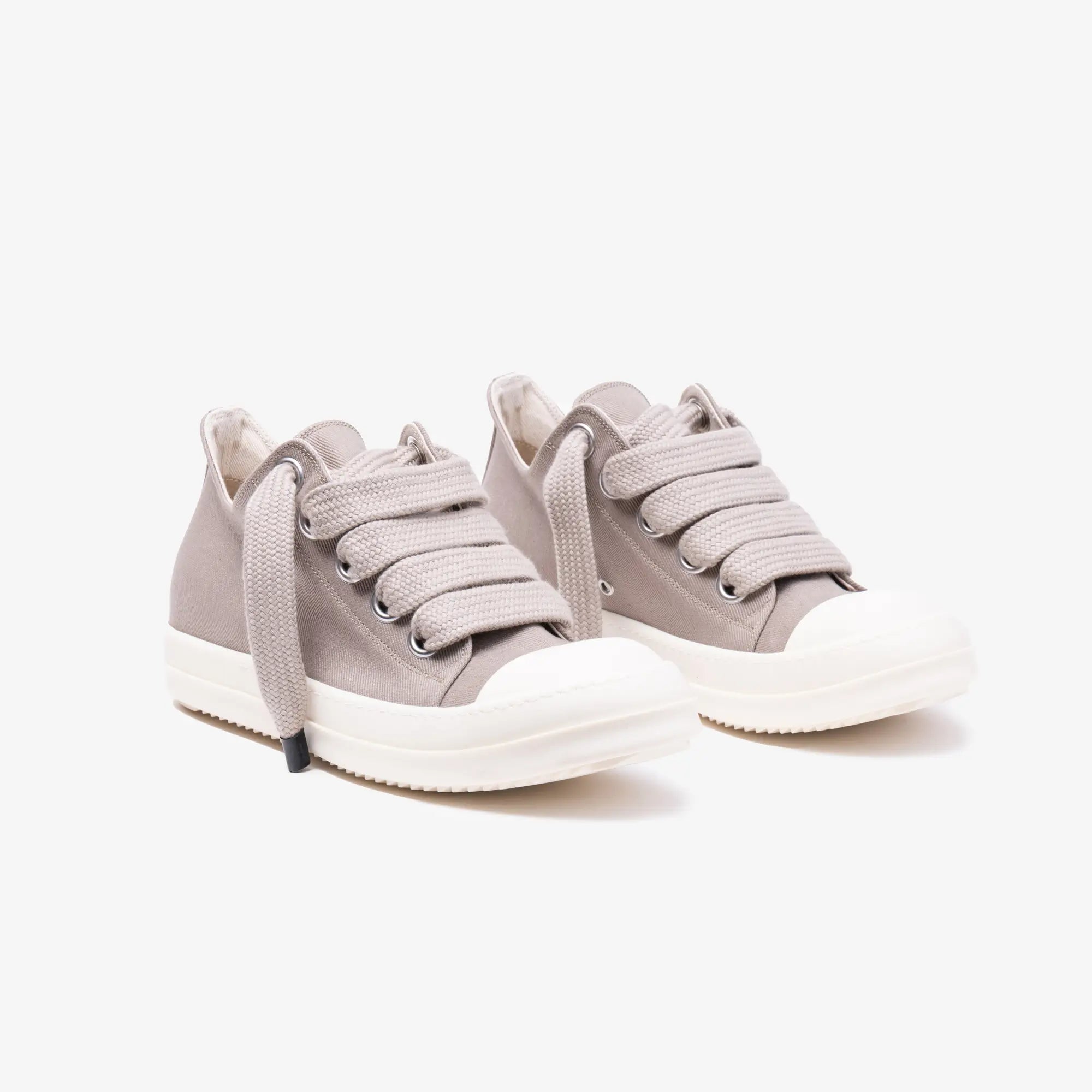 Rick Owens DRKSHDW Womens Jumbolace Low - Top Sneaks Dirty Pearl/Milk/Milk - 1
