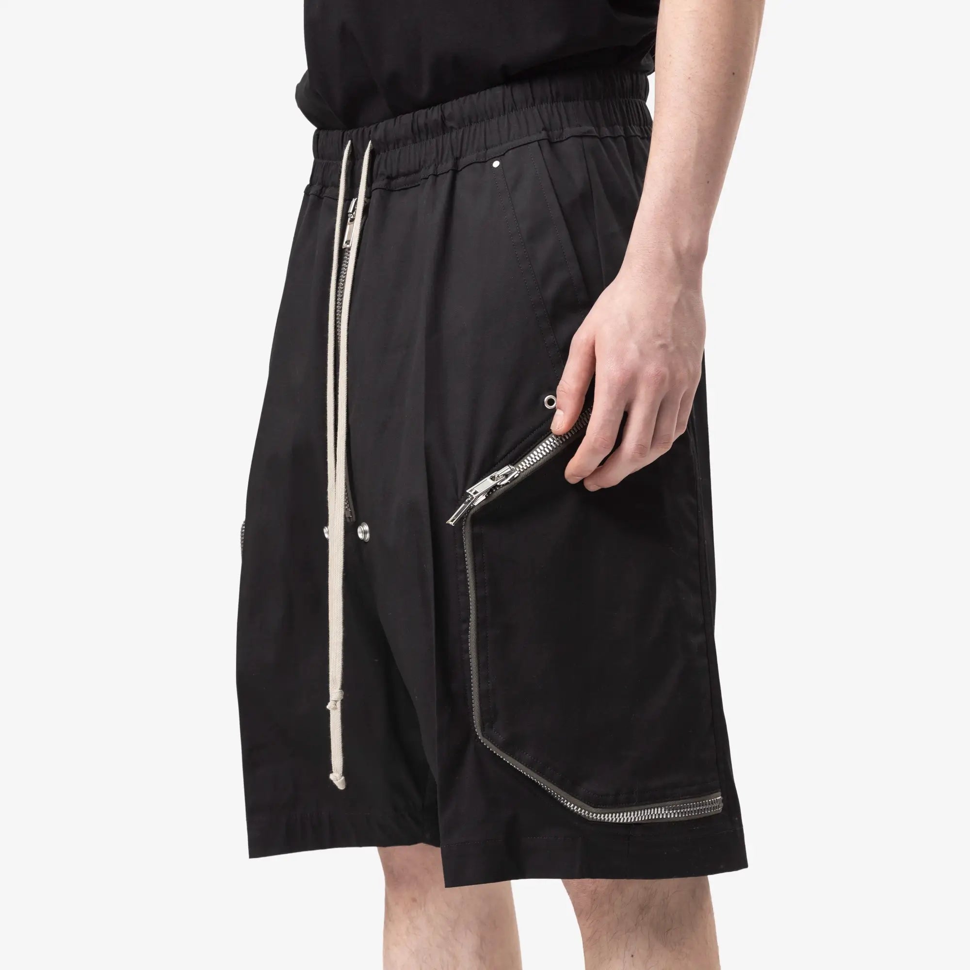 Rick Owens Heizer Bela Shorts Black - 5