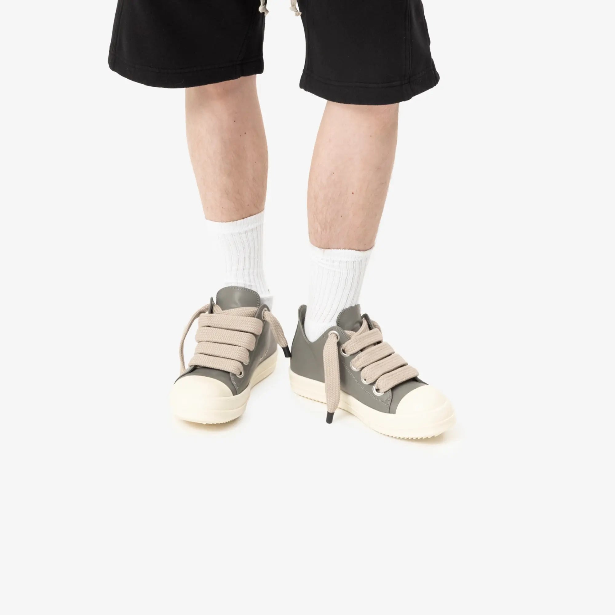 Rick Owens Jumbolace Low - Top Sneaks Euca/Milk/Milk - 2