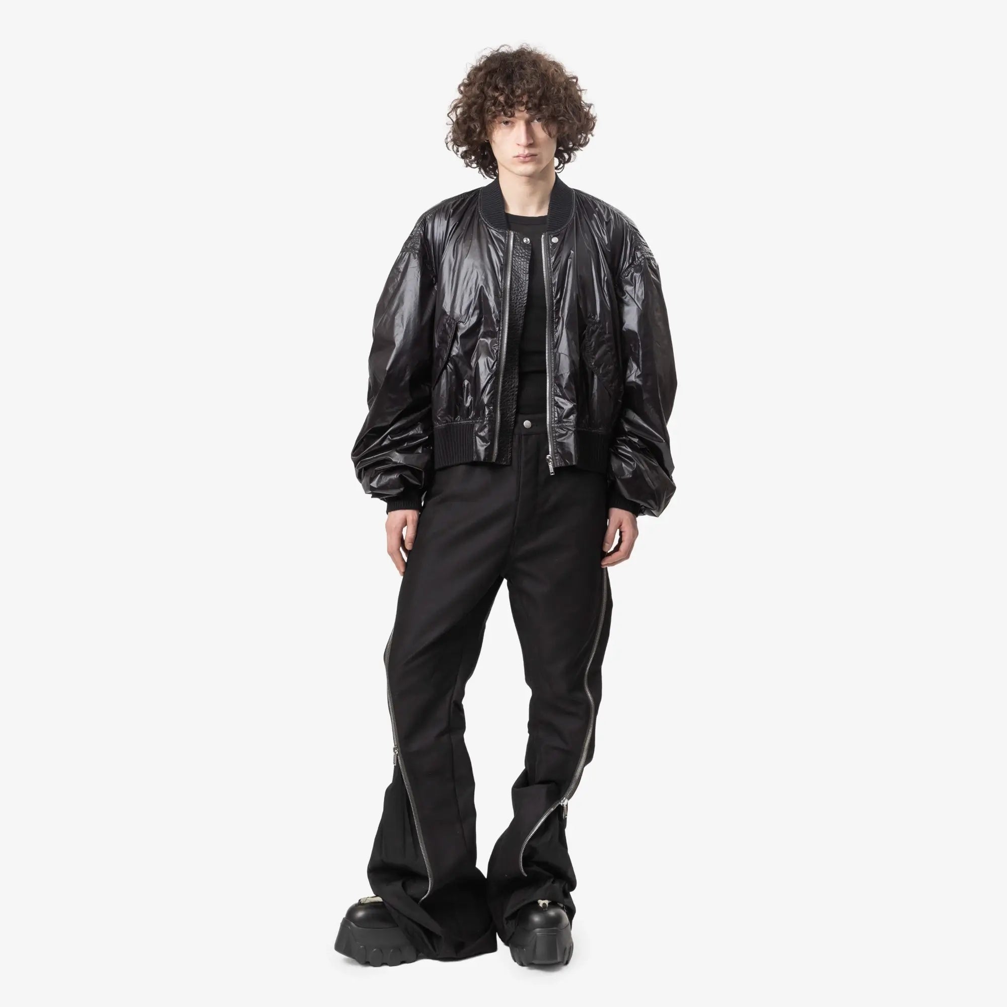 Rick Owens Megalaced Mega Tractor Boots Black - 6