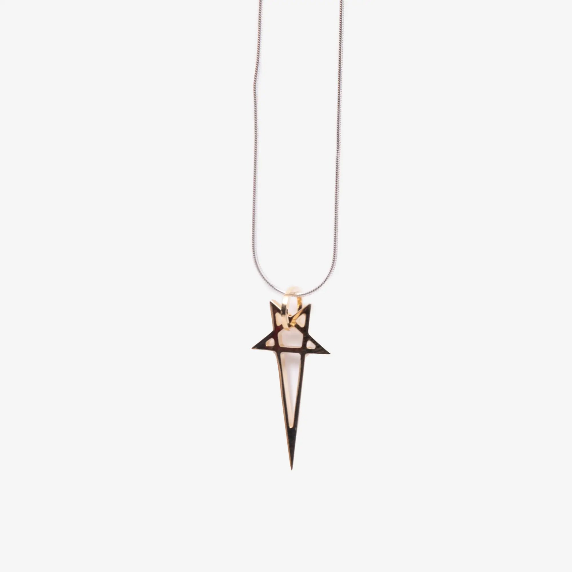 Rick Owens Pentagram Charm Necklace Gold - 2