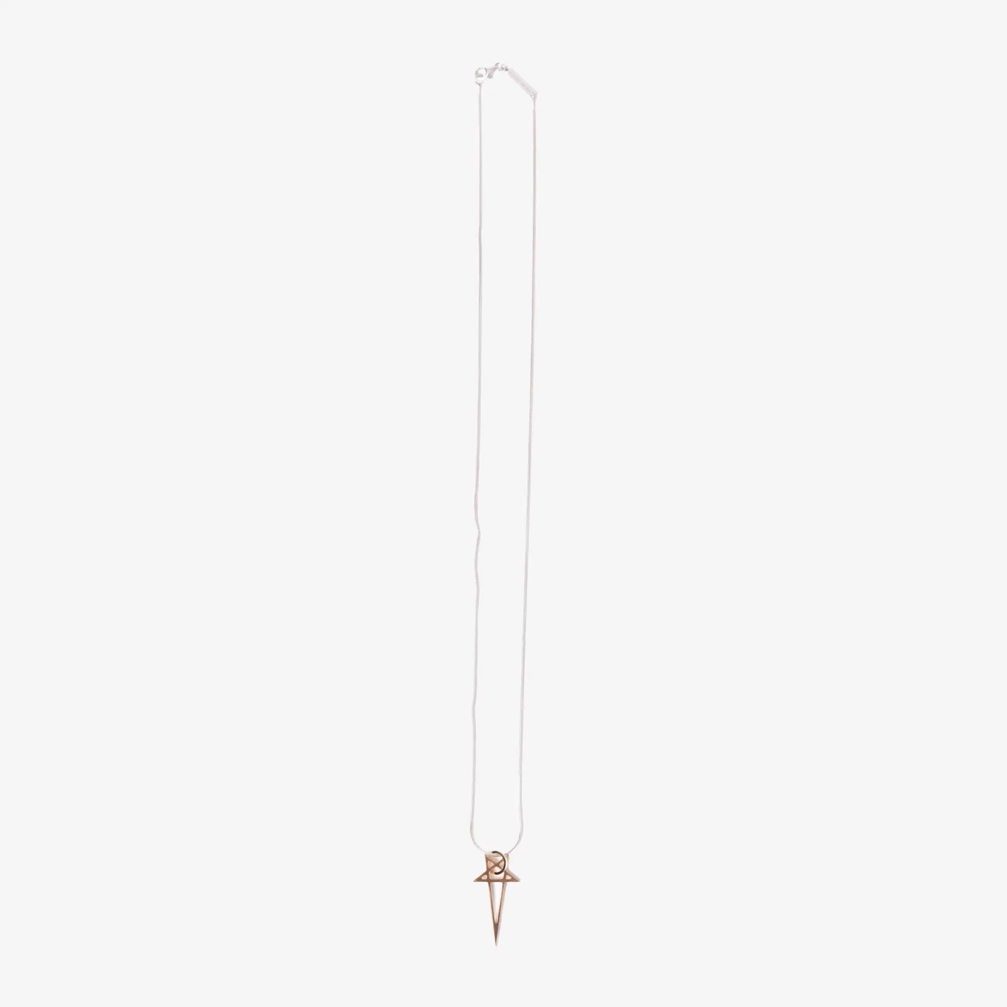 Rick Owens Pentagram Charm Necklace Gold - 1