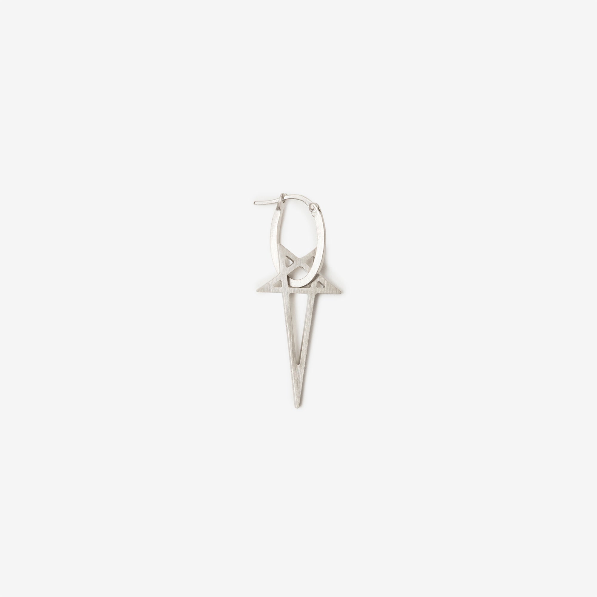 Rick Owens Pentagram Earring Palladio - 1