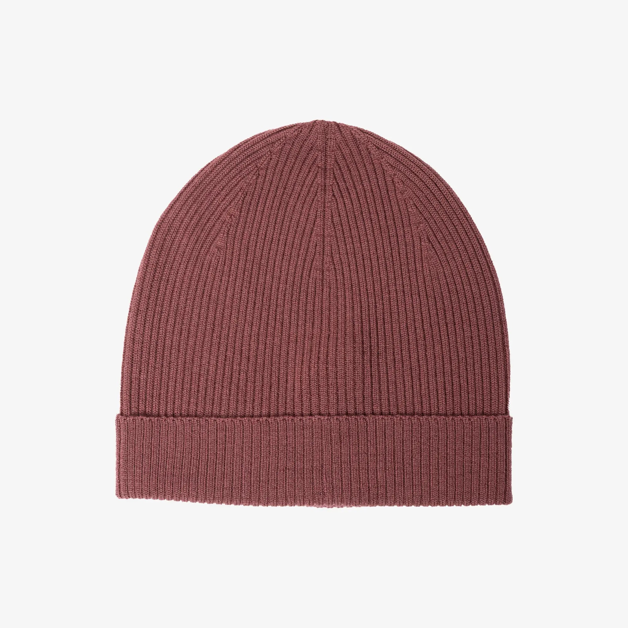 Rick Owens Ribbed Beanie Rosewood - 1