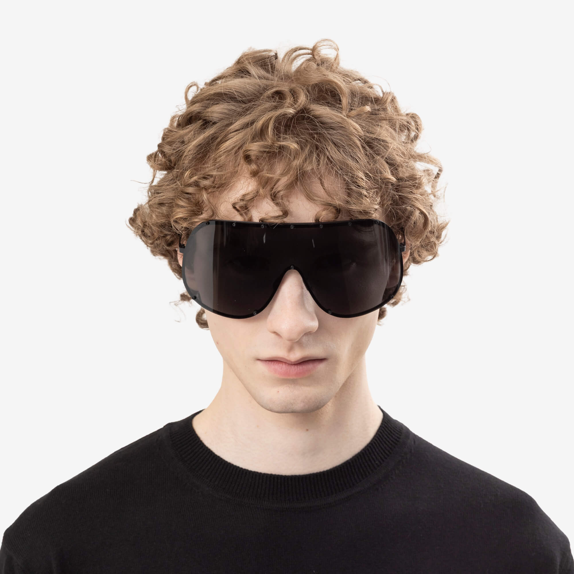 Rick Owens Shield Sunglasses Black/Black-2