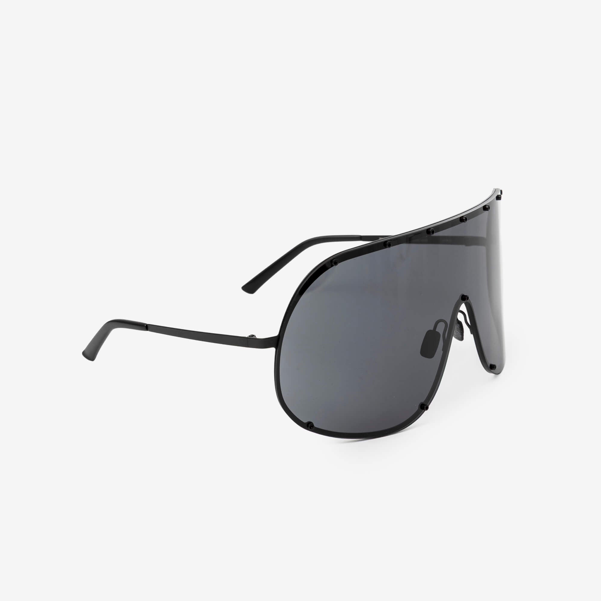 Rick Owens Shield Sunglasses Black/Black-3