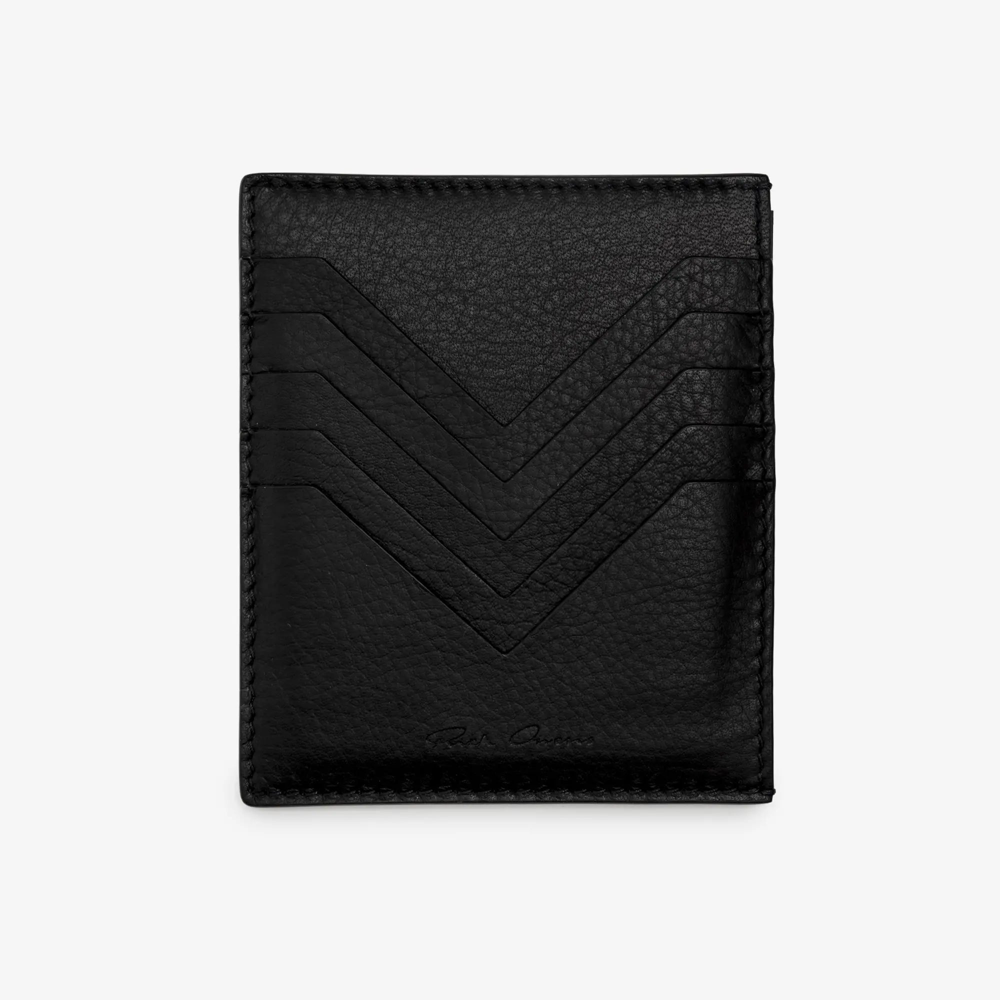 Rick Owens Square Card Holder Black - 1
