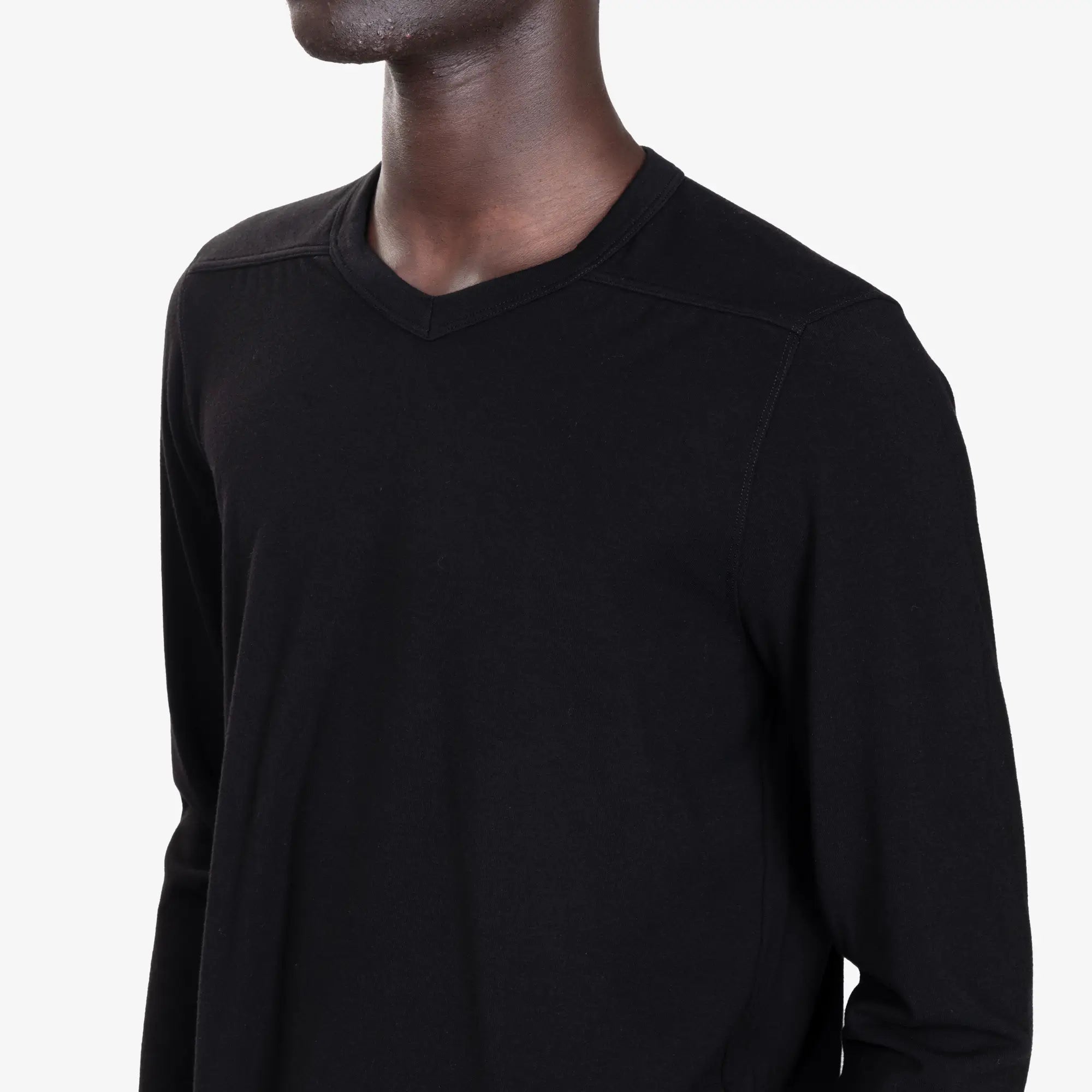 Rick Owens Thermal Long Sleeve T-Shirt Black - 5