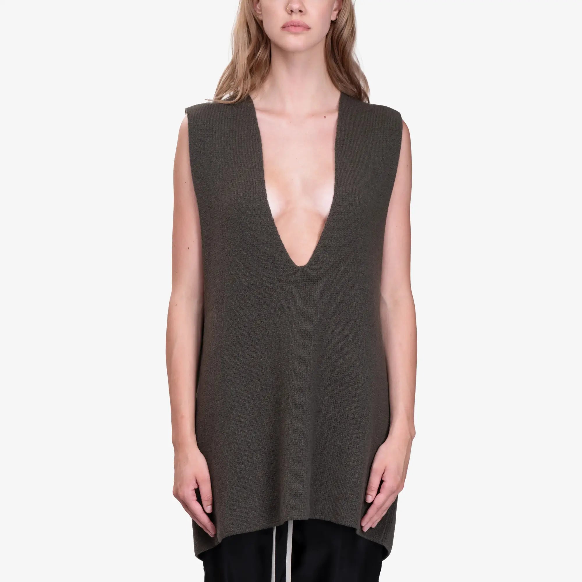 Rick Owens V - Neck Tank Top Bosco - 8