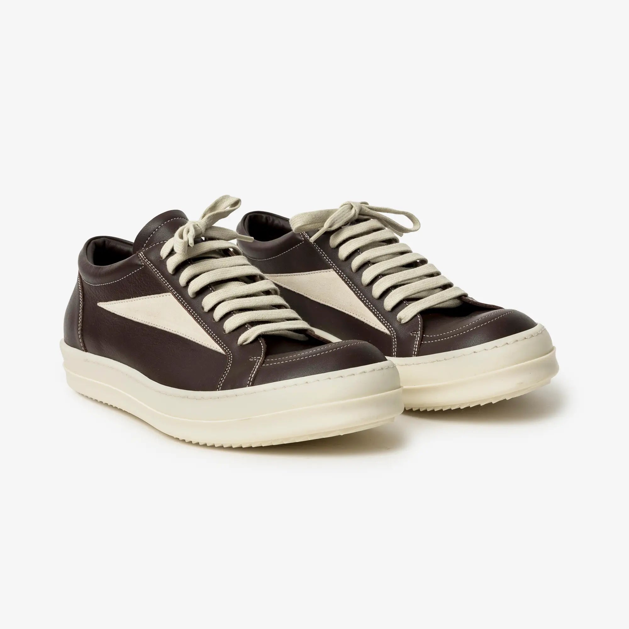 Rick Owens Vintage Sneaks Macassar/Milk/Milk - 1