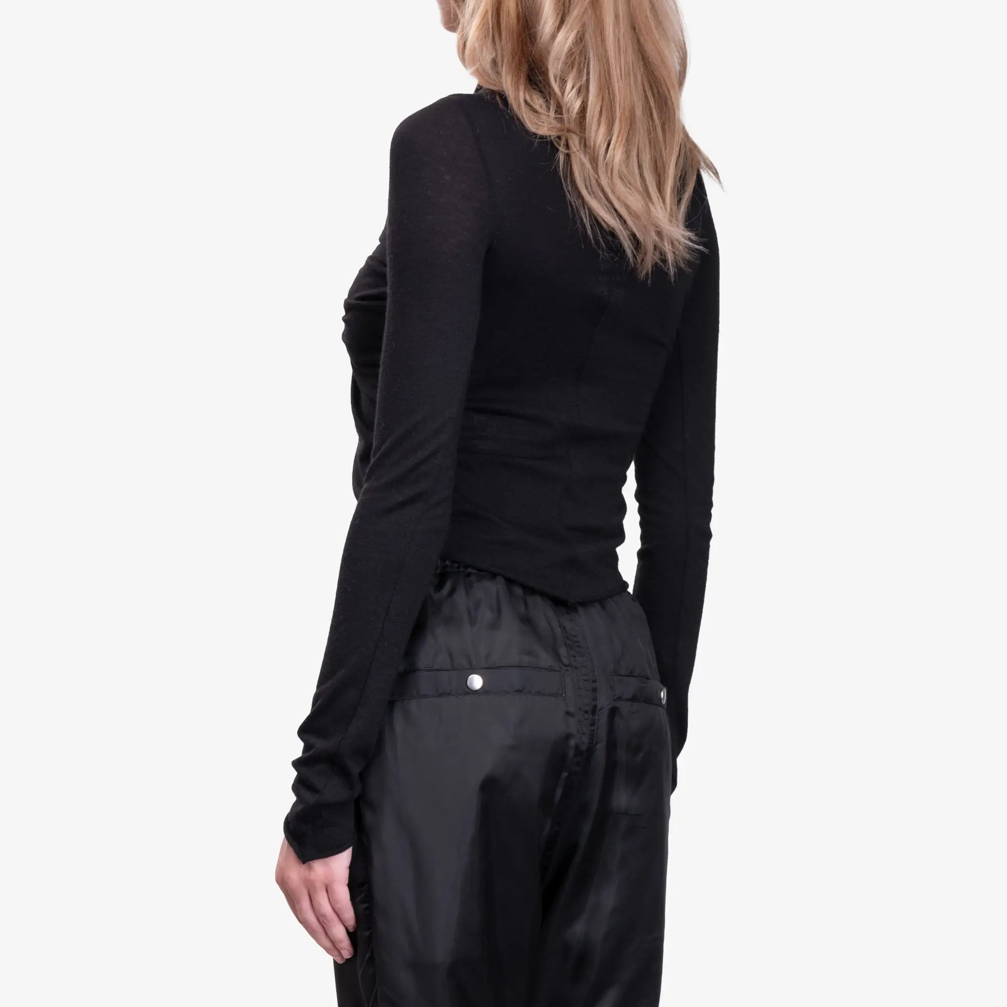 Rick Owens Womens Allanah Long Sleeve Top Black - 4