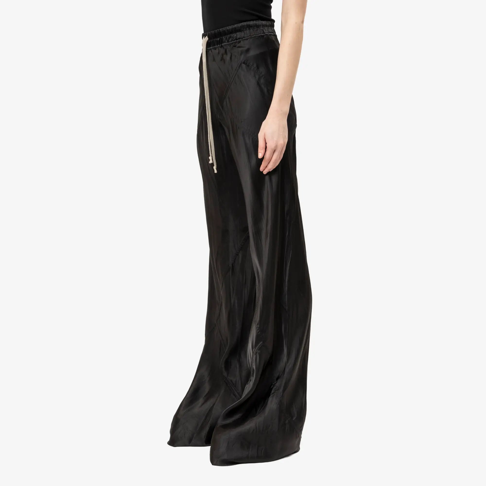 Rick Owens Womens Drawstring Bias Pants Black - 3