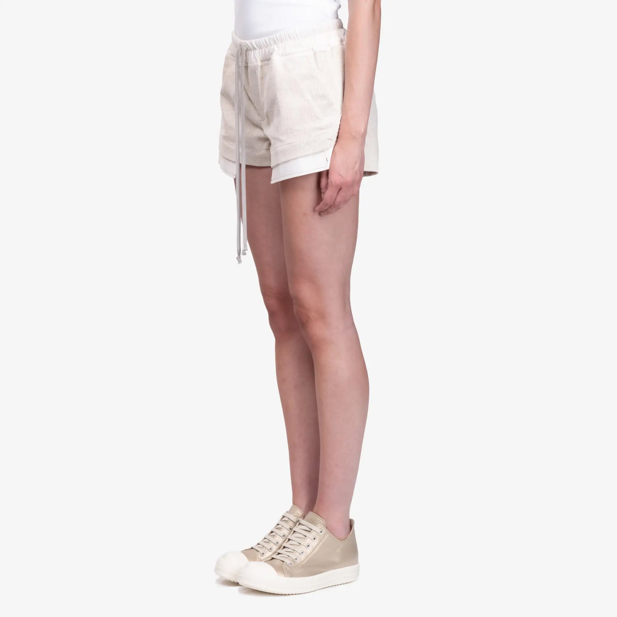 Rick Owens Womens Fog Boxers Shorts Natural - 3