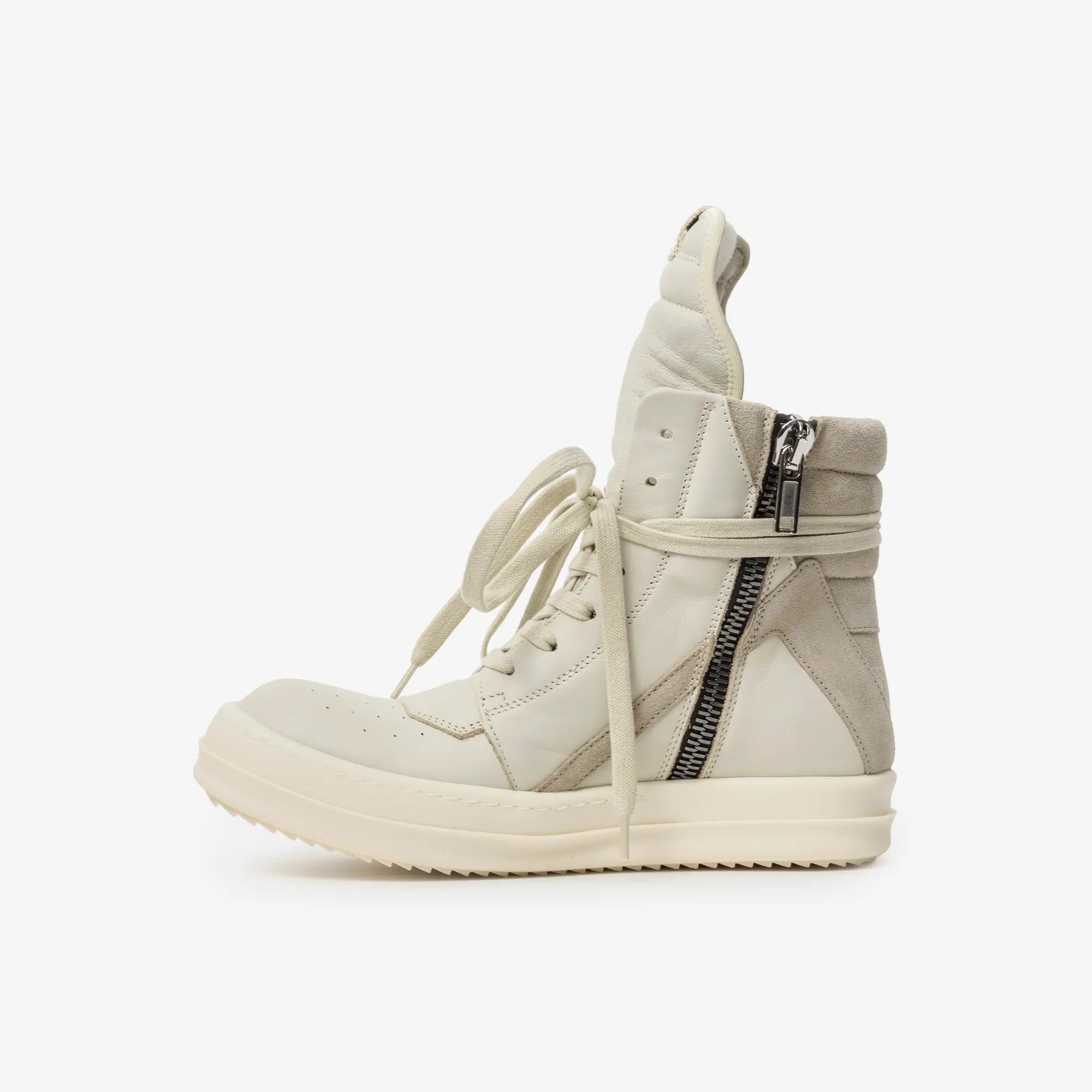 Rick Owens Womens Geobasket Sneakers Dirty Milk/Pearl/Milk - 4