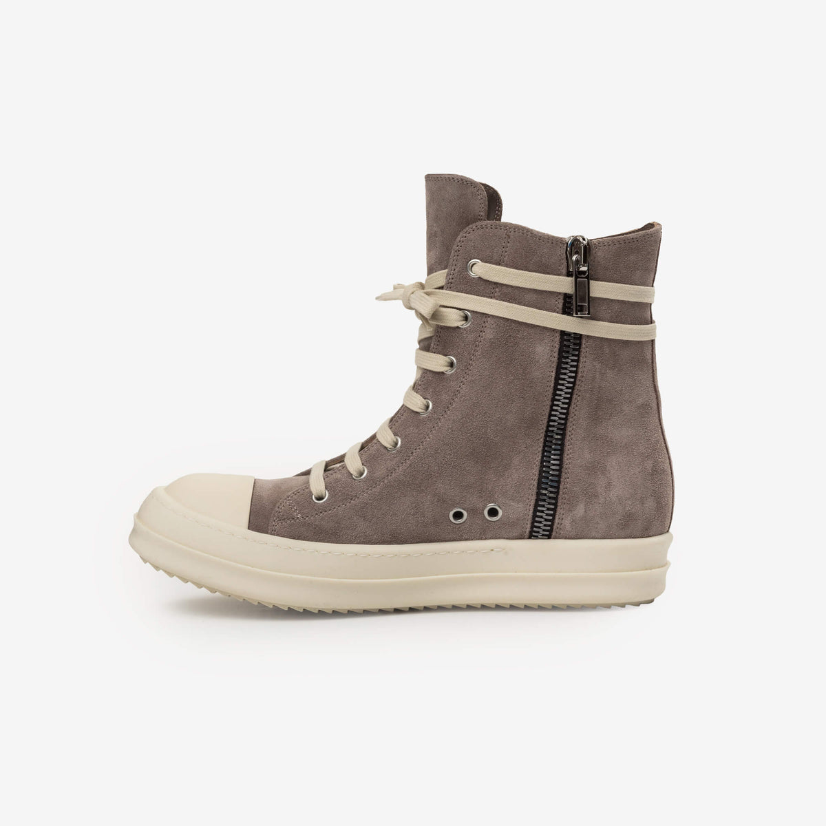 Rick Owens Womens High-Top Sneaks Rose/Milk/Milk-4