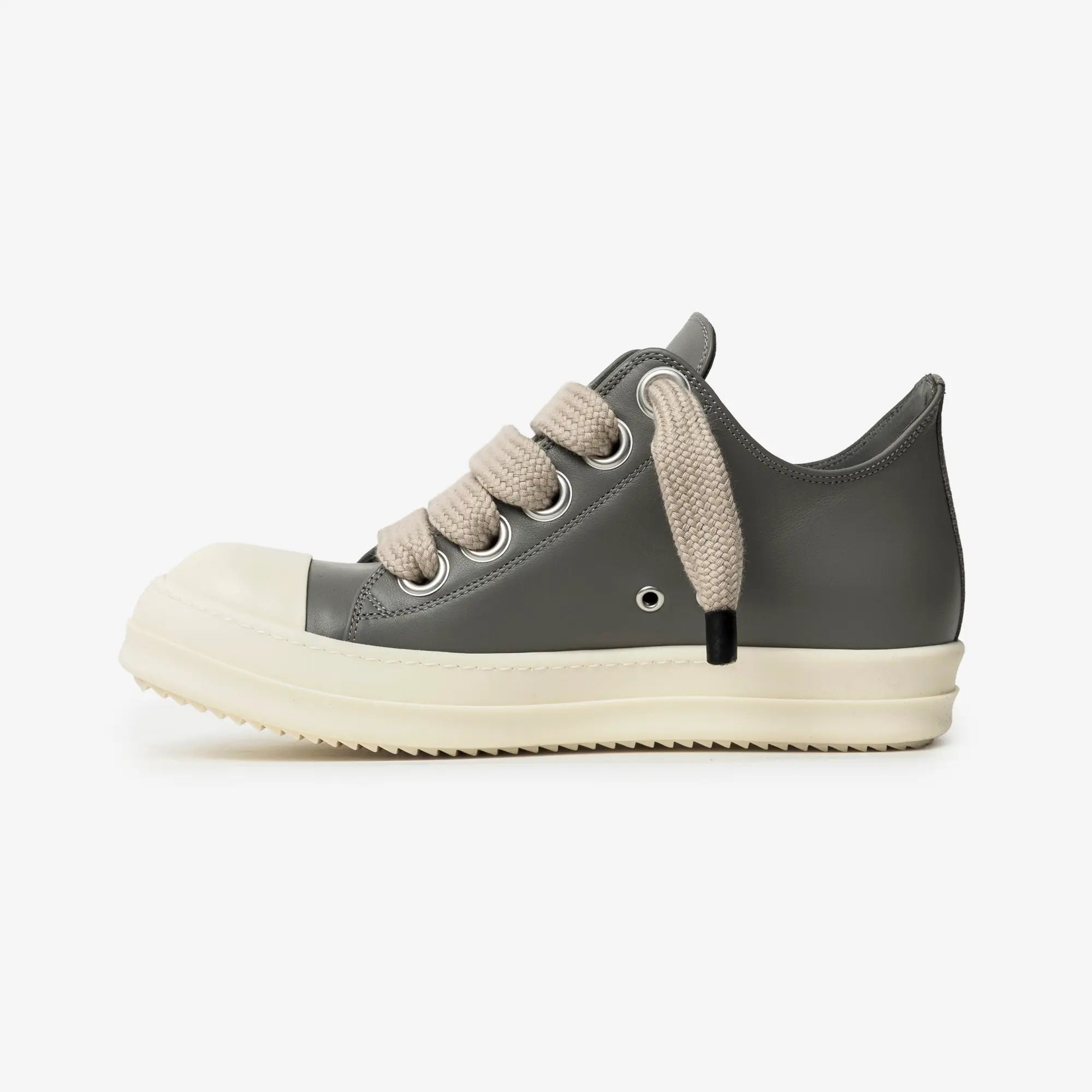 Rick Owens Womens Jumbolace Low - Top Sneaks Euca/Milk/Milk - 4