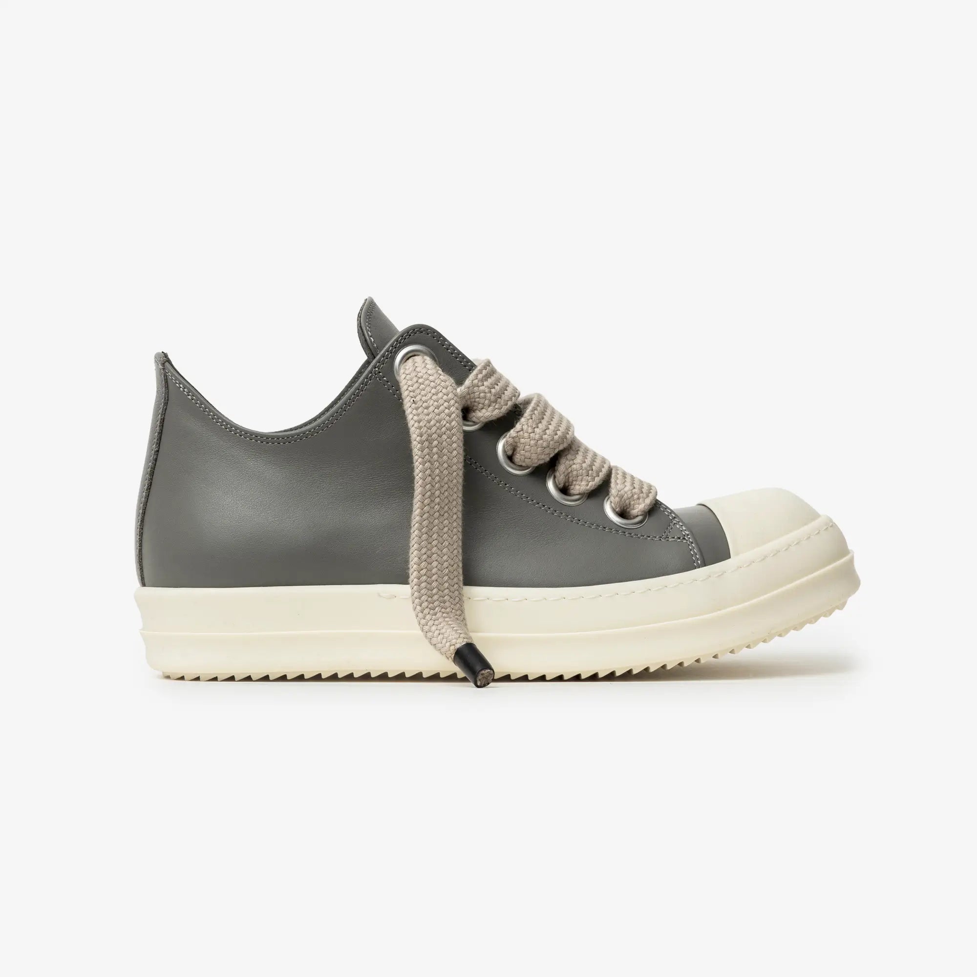 Rick Owens Womens Jumbolace Low - Top Sneaks Euca/Milk/Milk - 3