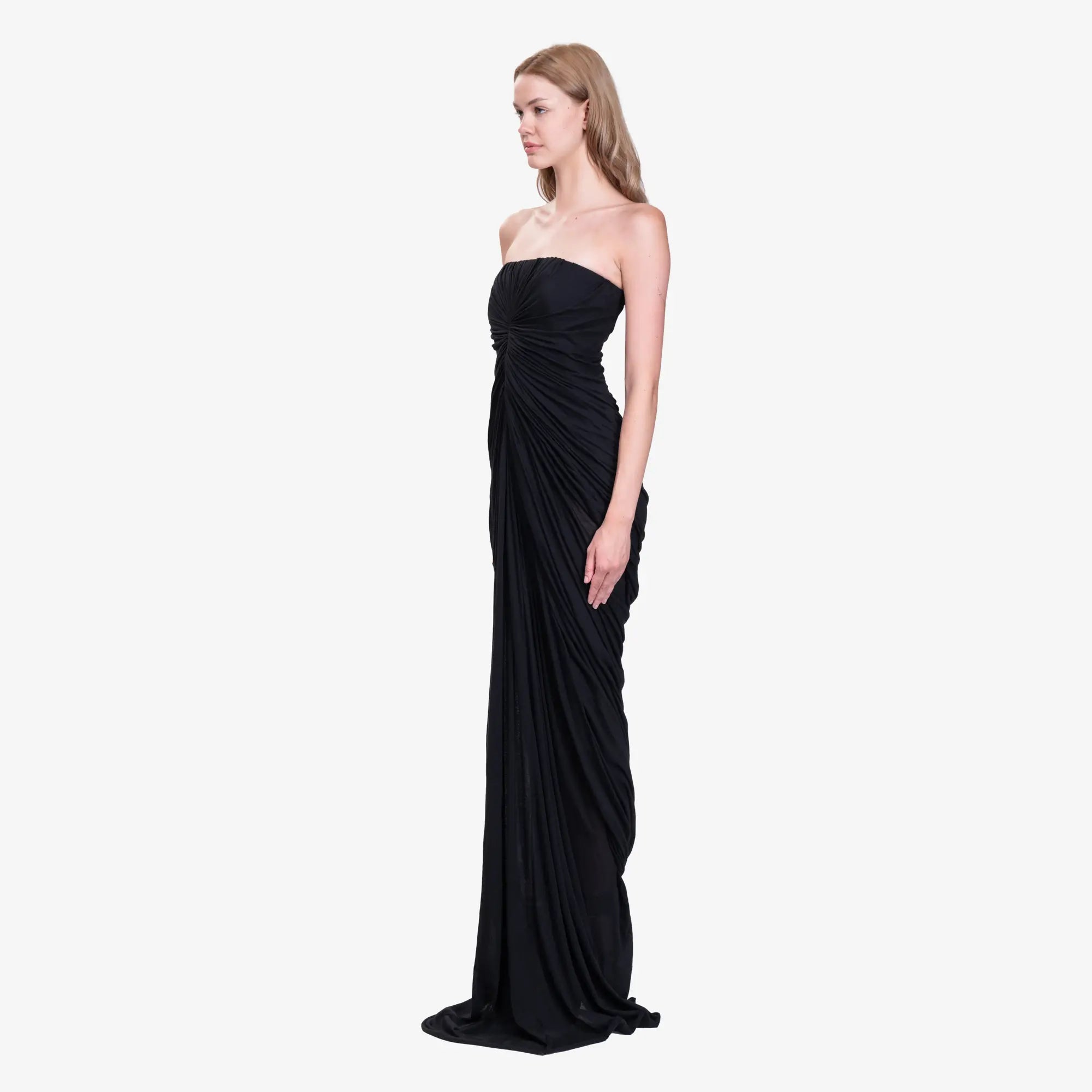 Rick Owens Womens Radiance Bustier Gown Black - 3