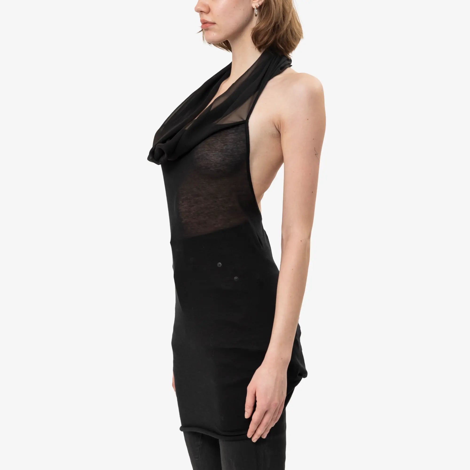 Rick Owens Womens Sunburn Halter Top Black - 3