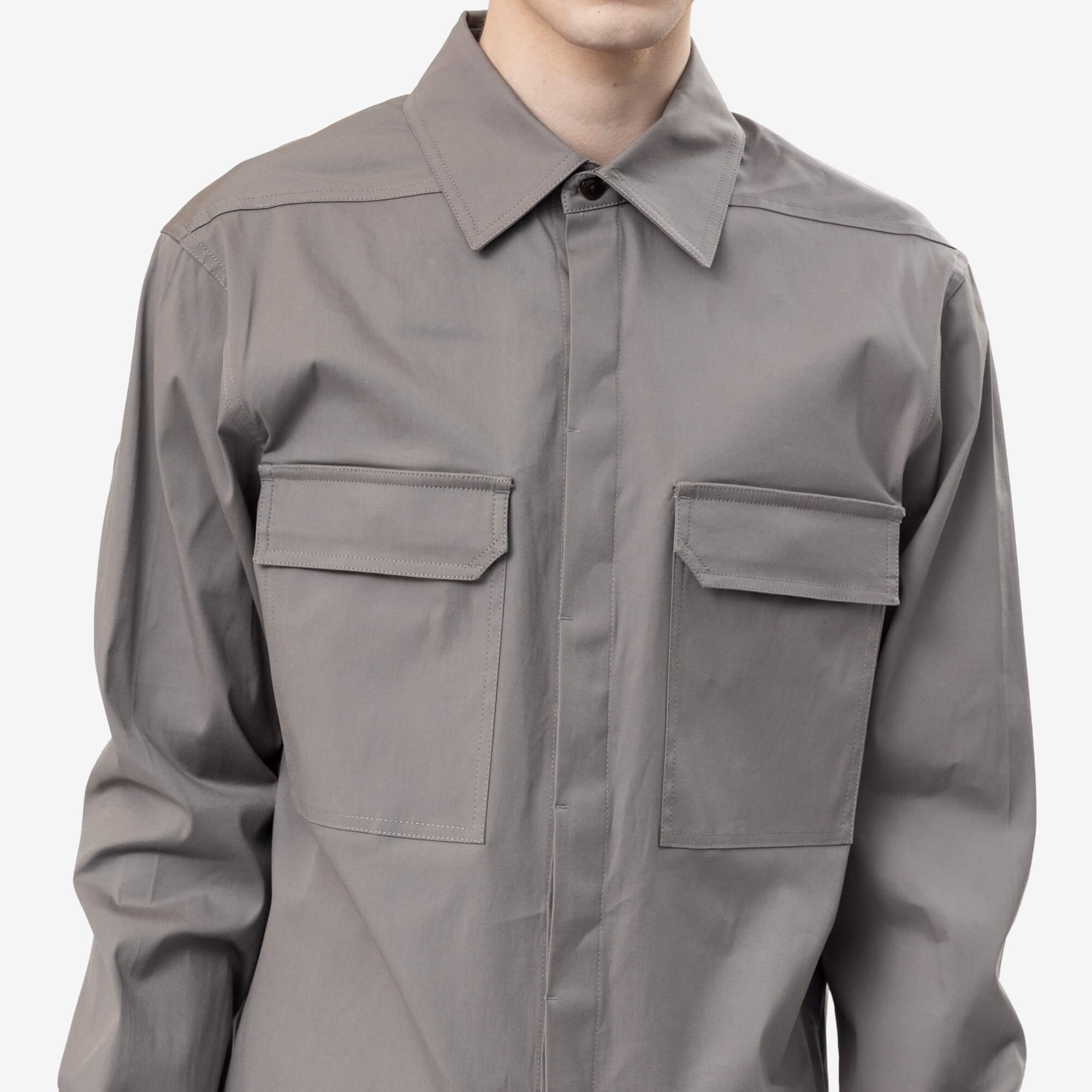 Rick Owens Work Shirt Steel-5