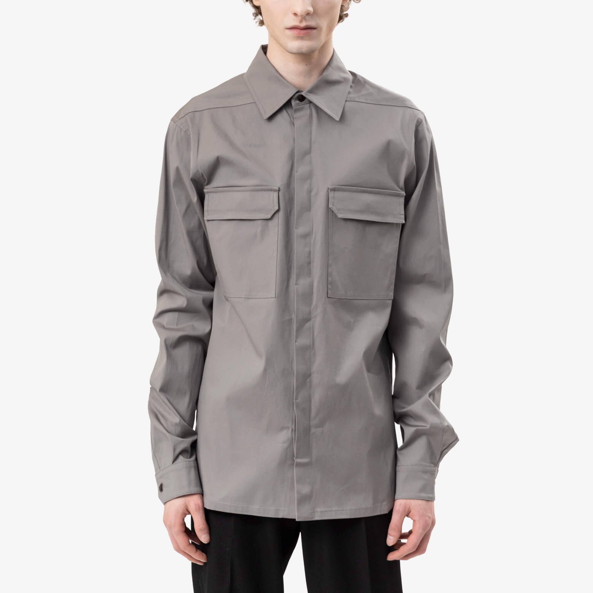 Rick Owens Work Shirt Steel-1
