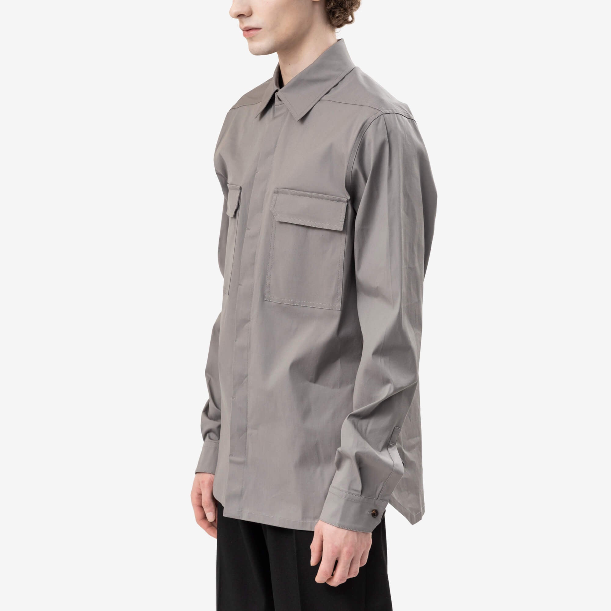 Rick Owens Work Shirt Steel-3