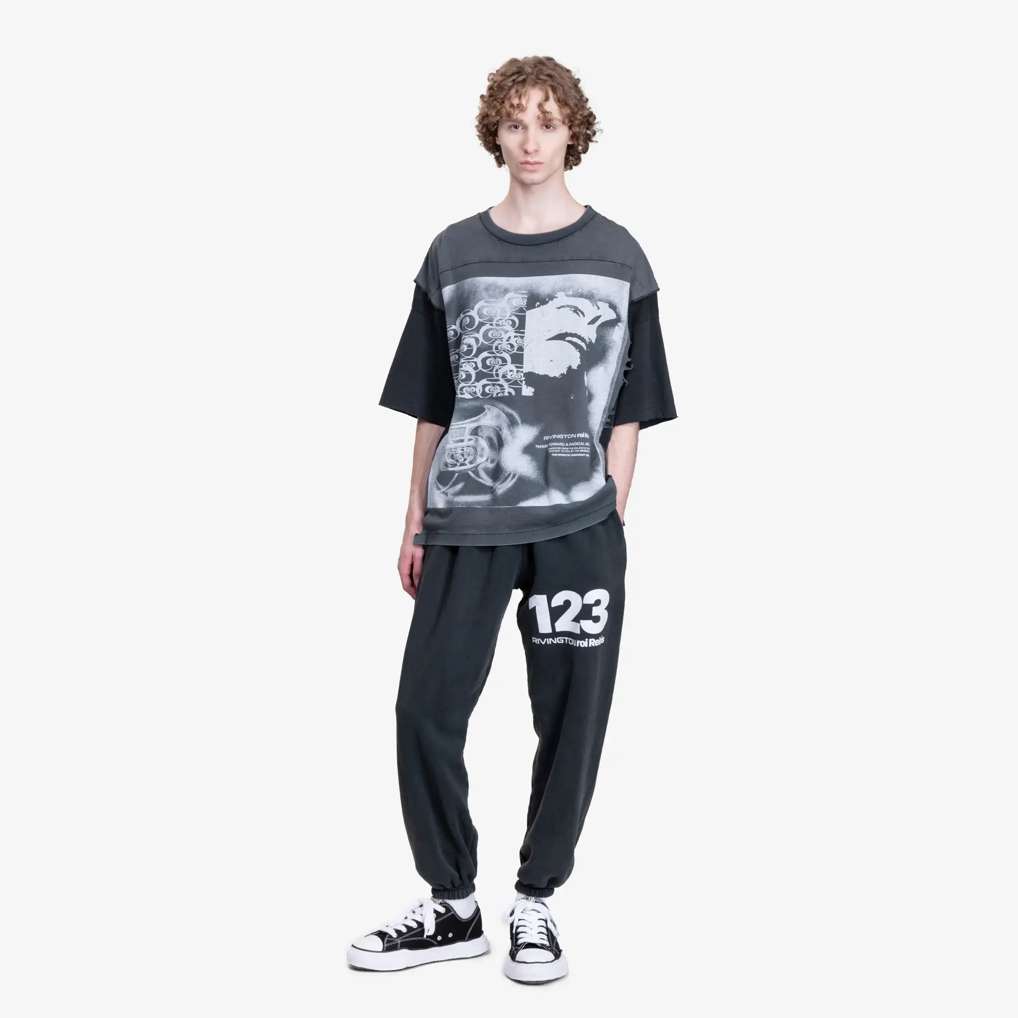RRR123 Meta Quad T-Shirt Faded Black - 2