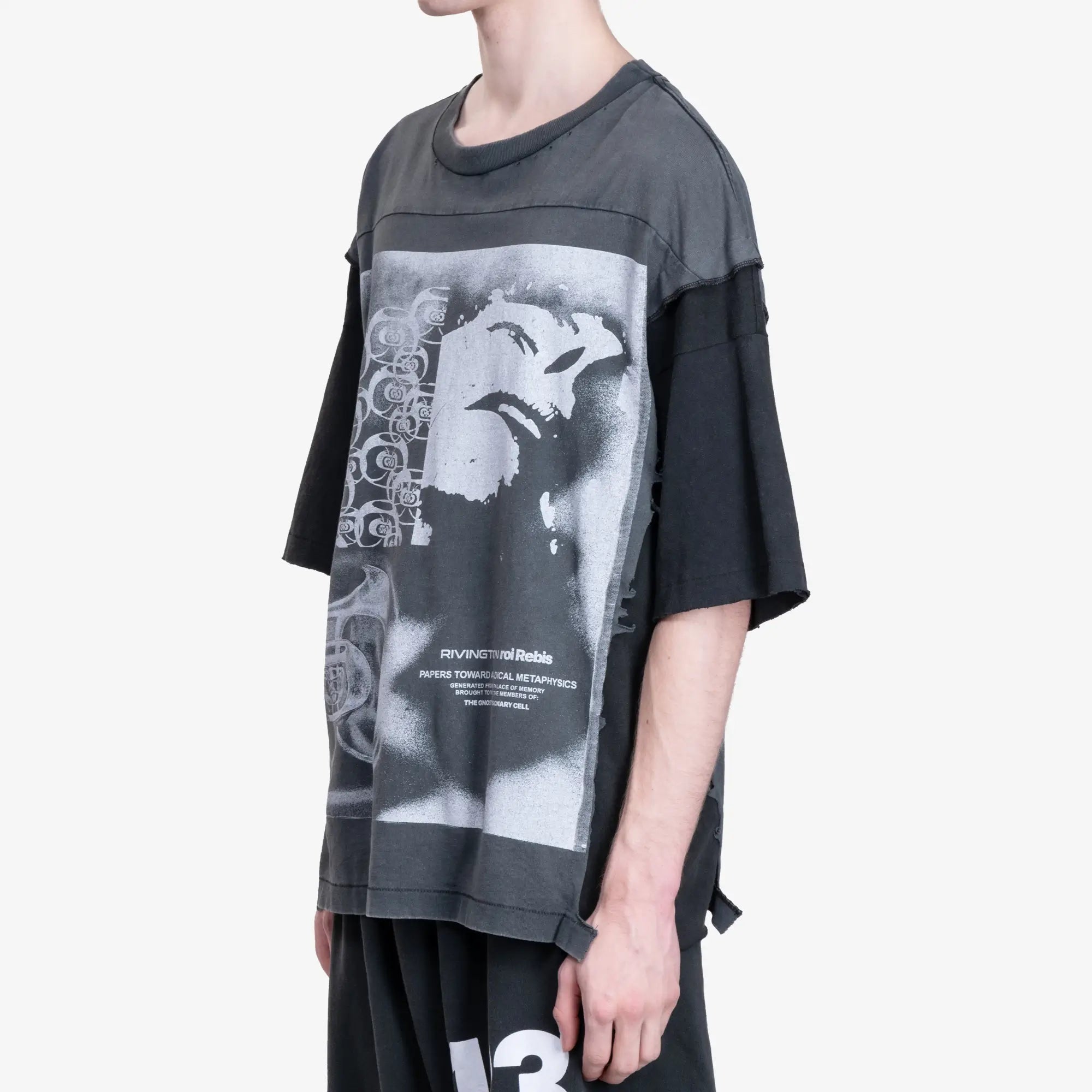 RRR123 Meta Quad T-Shirt Faded Black - 3