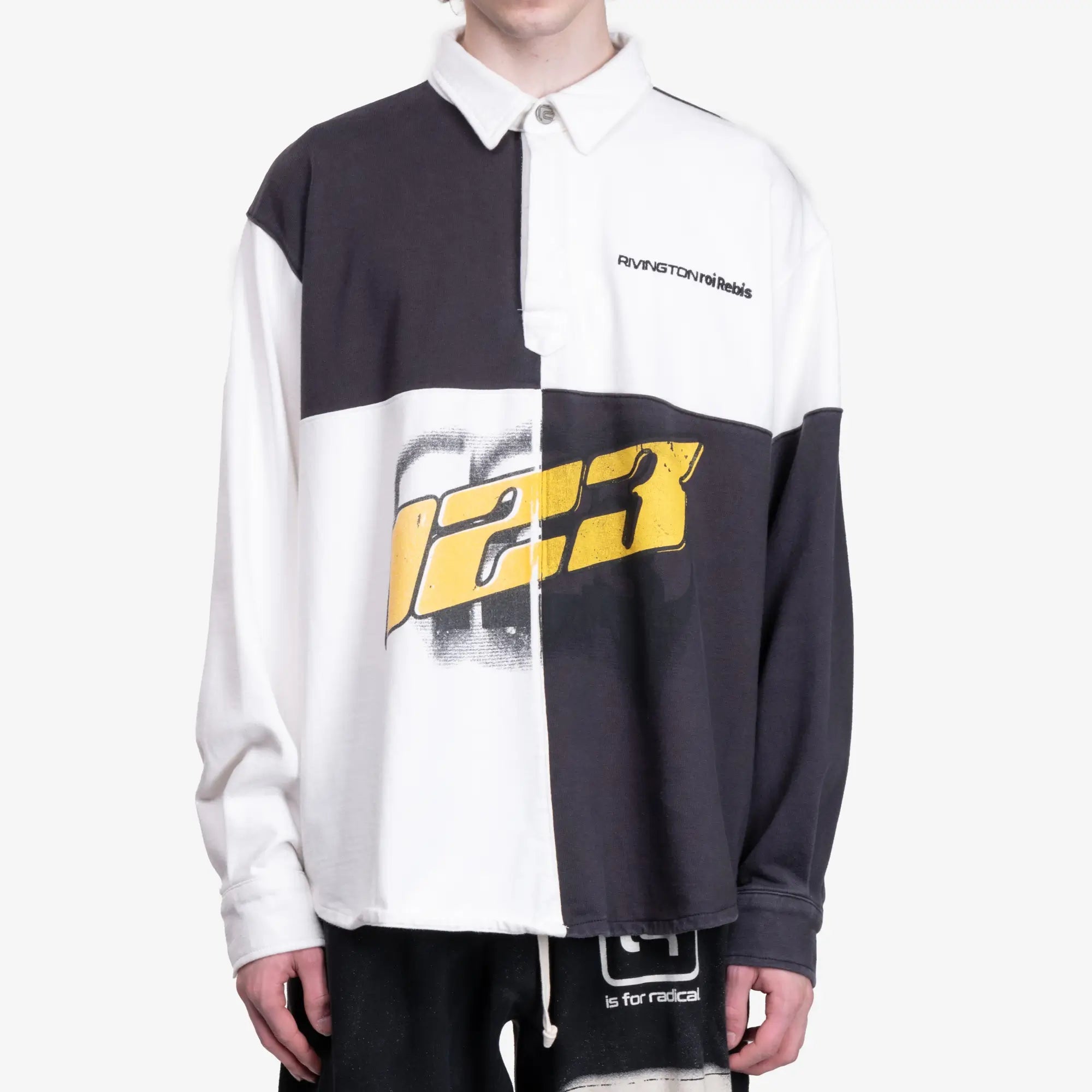 RRR123 Meta Rugby Shirt Black - 1