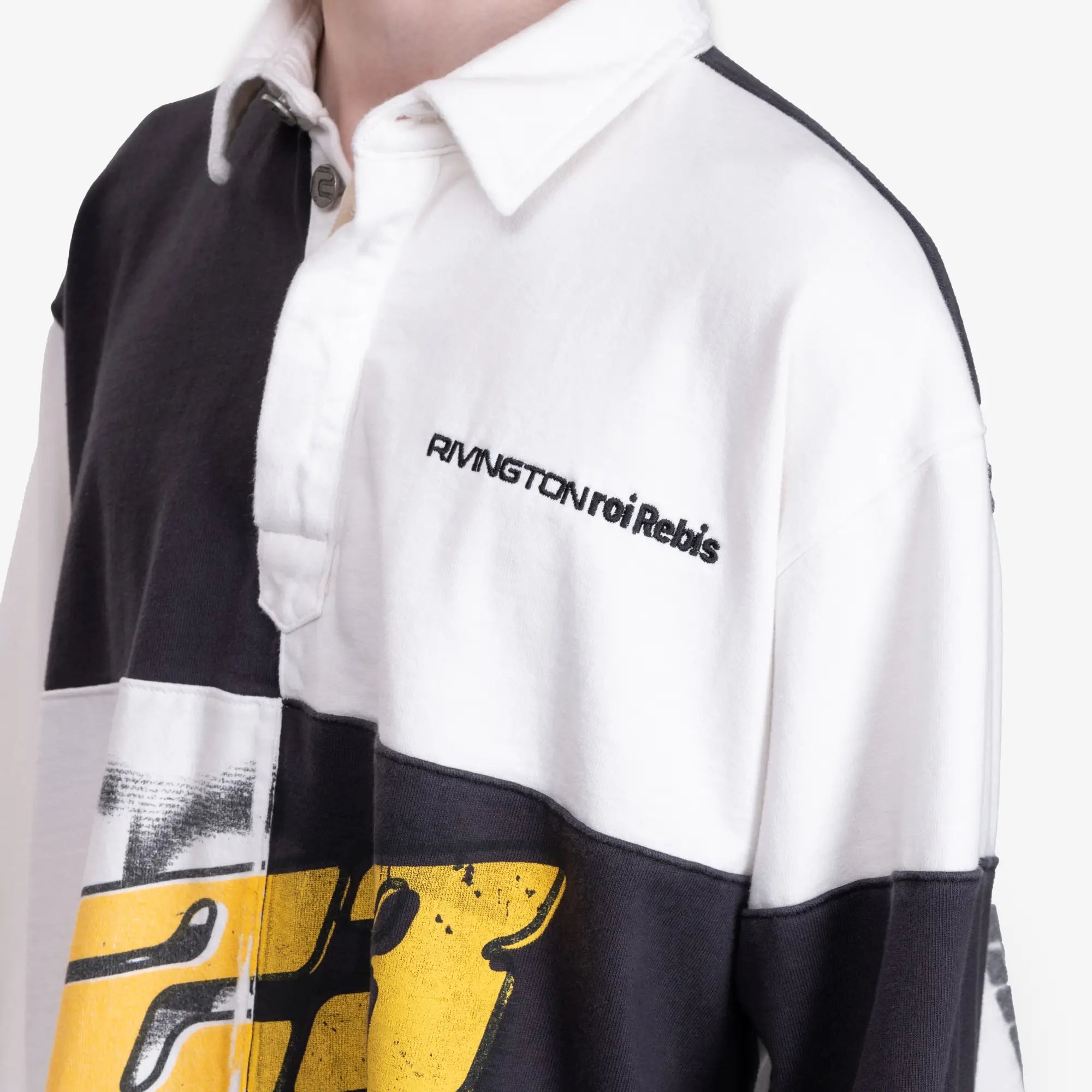 RRR123 Meta Rugby Shirt Black - 5