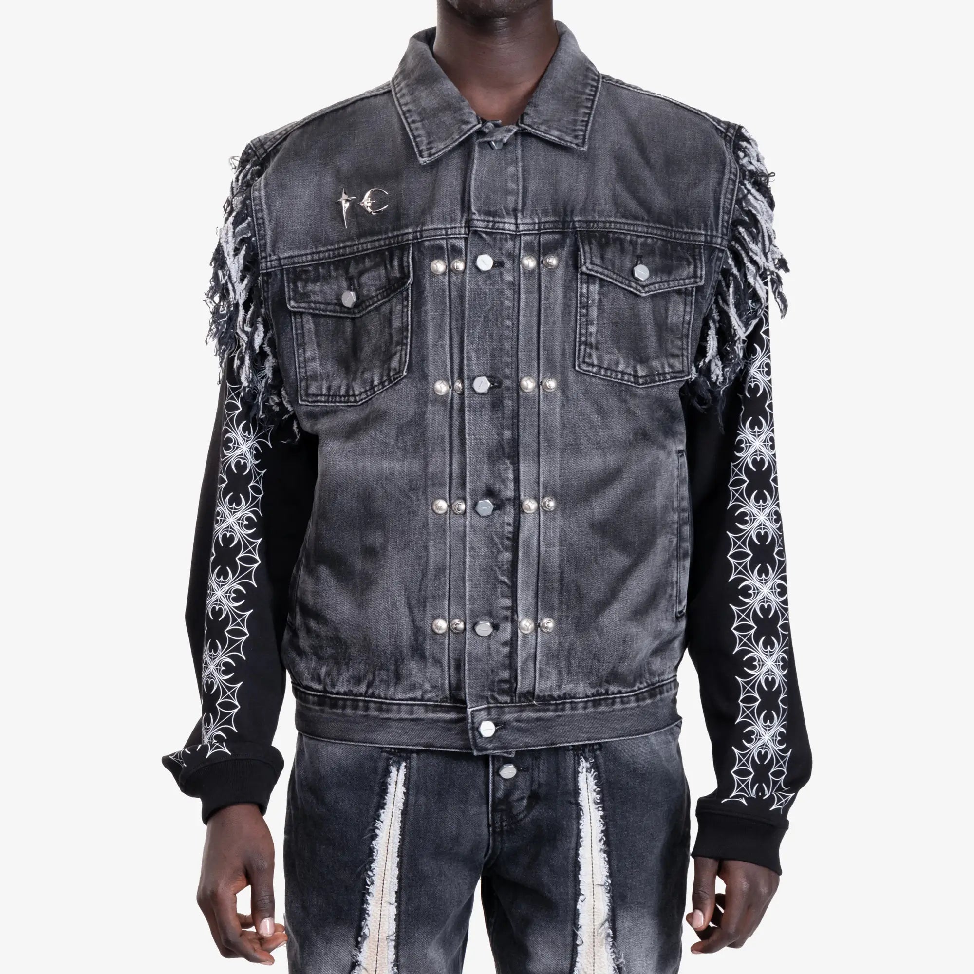 Thug Club TC Angels Denim Vest Black - 1