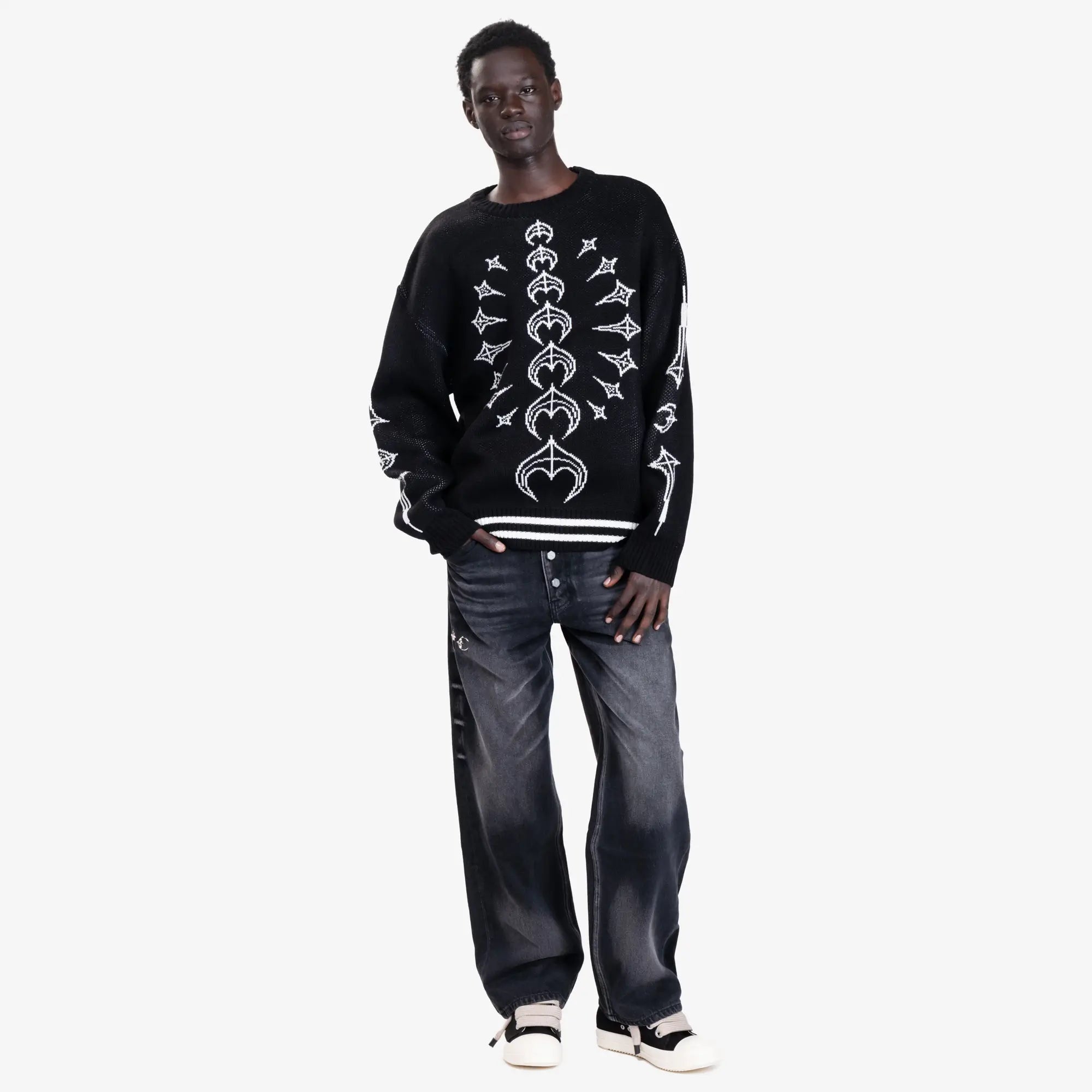 Thug Club TC Leather Back Pocket Jeans Black - 2