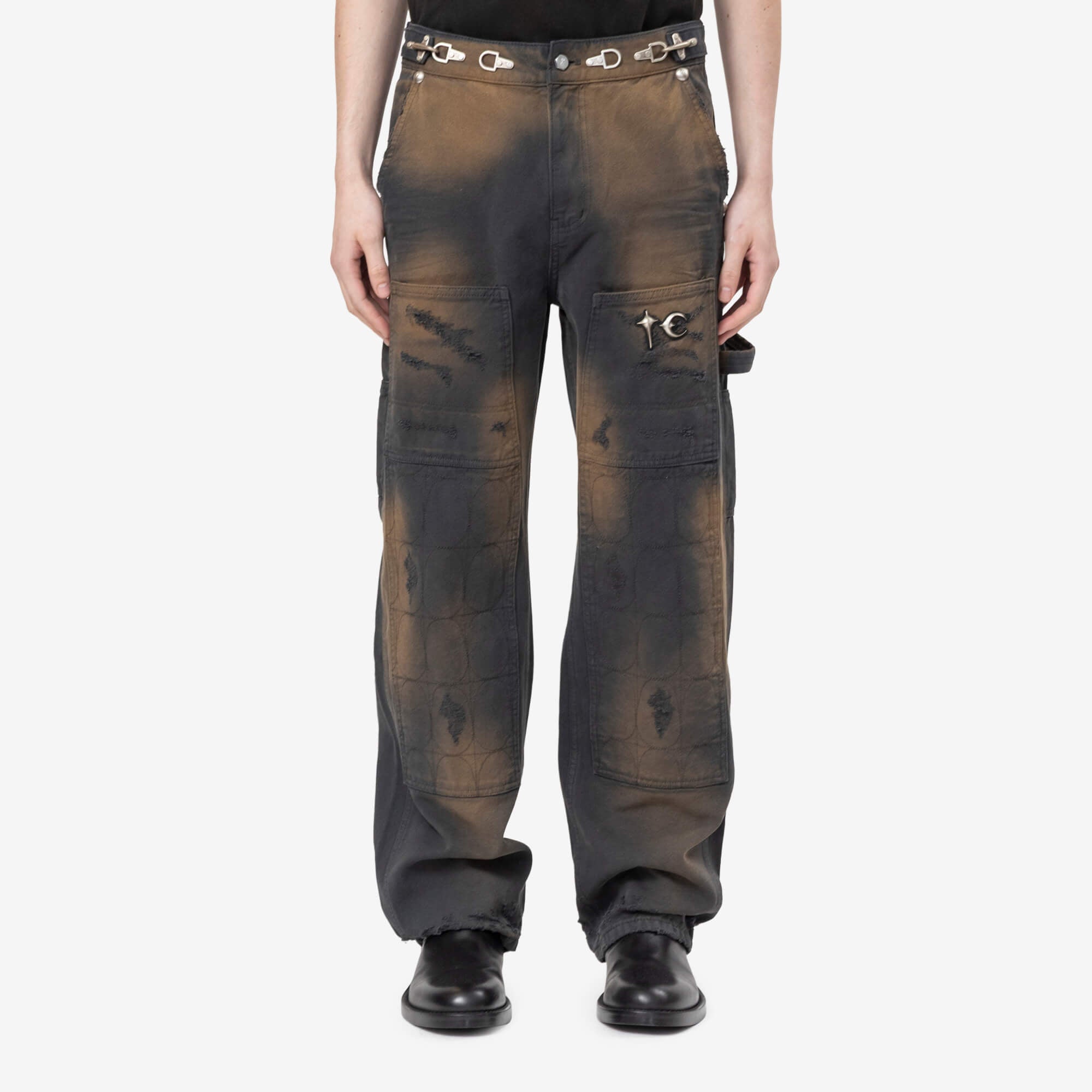 Thug Club TC Two Tone Washed Pants Rust Black - 1
