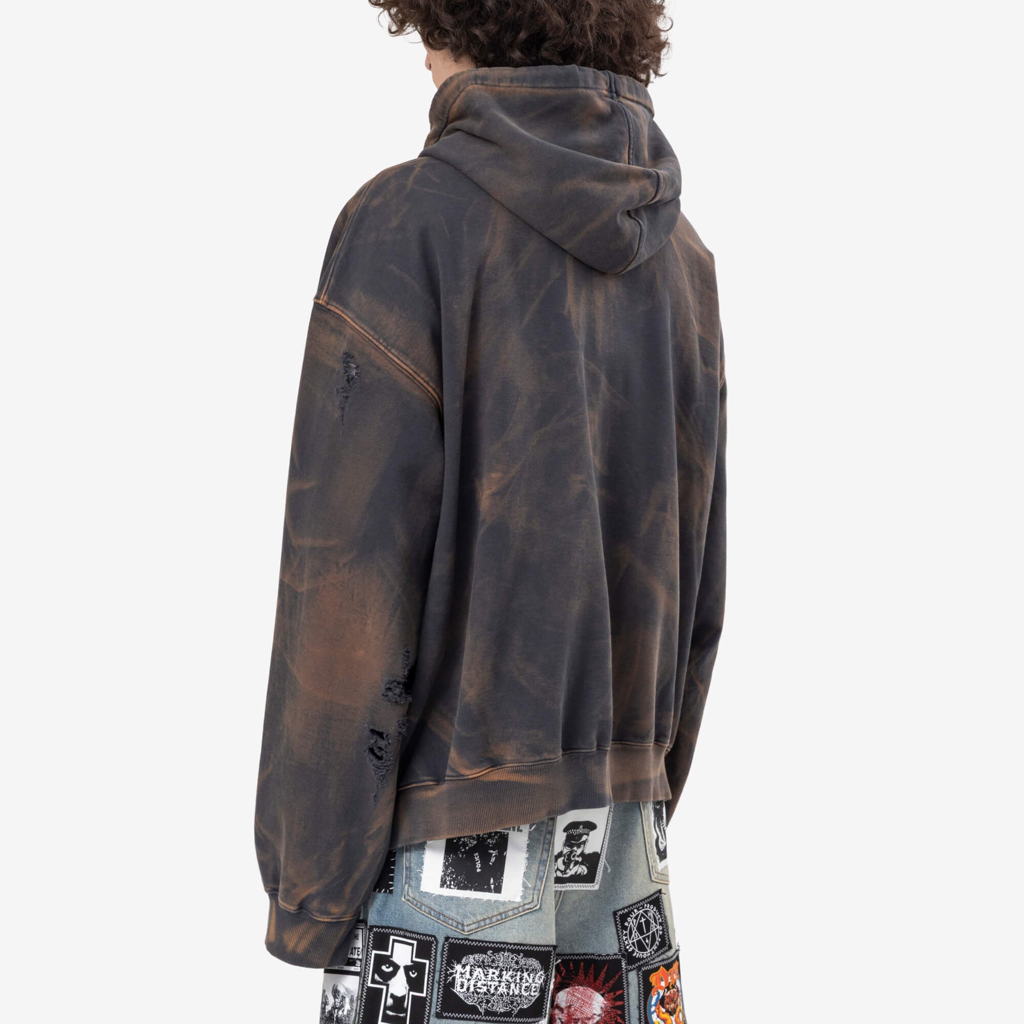 Thug Club TC Two Tone Washed Zip Hoody Rust Black - 4