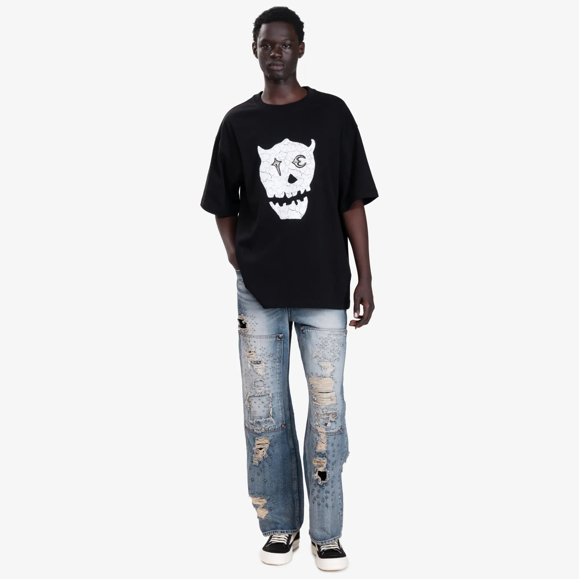 Thug Club Vintage Double Knee Jeans Blue - 2