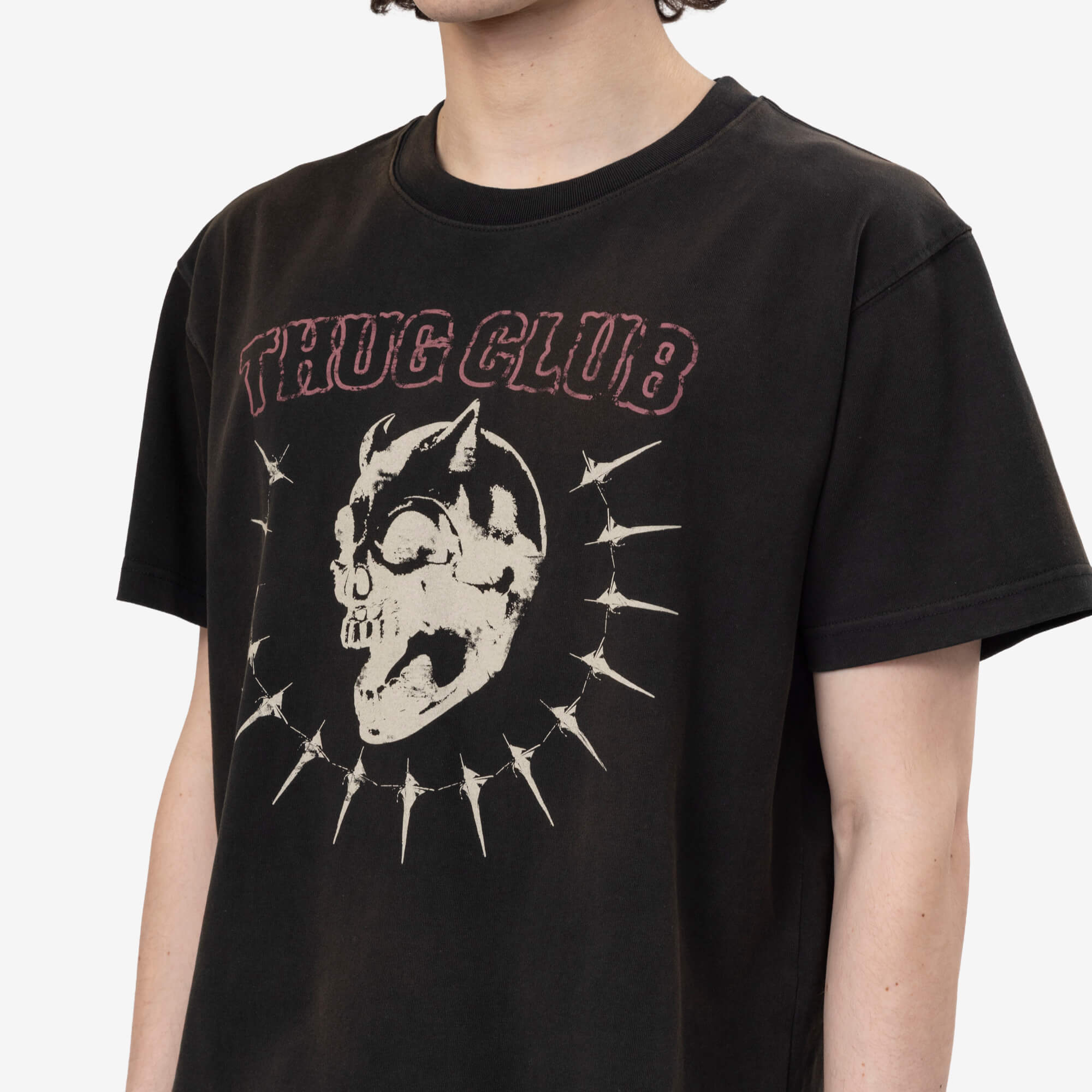 Thug Club Vintage Riding Skull T-Shirt Black - 5
