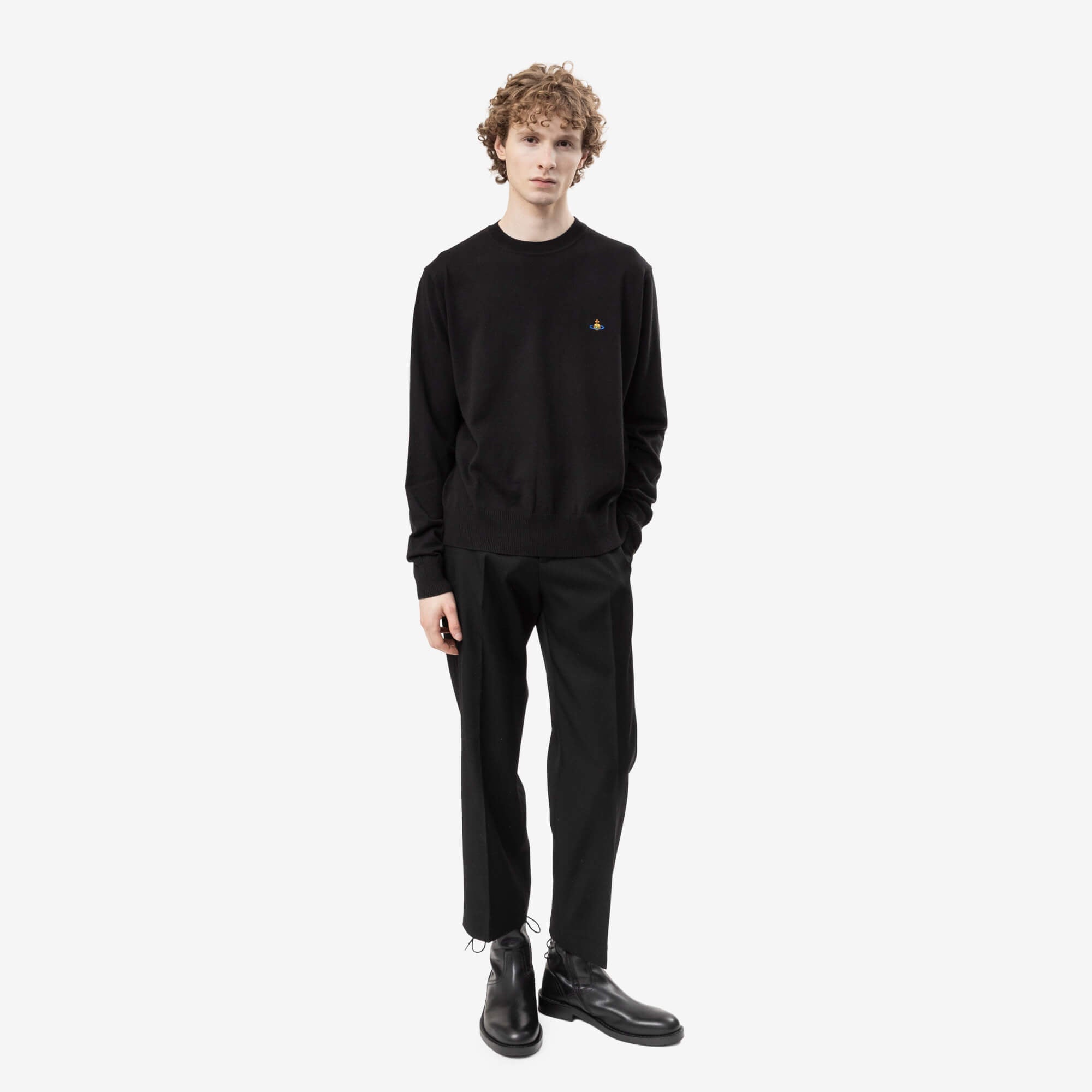Vivienne Westwood Alex Round Neck Sweater Black-2