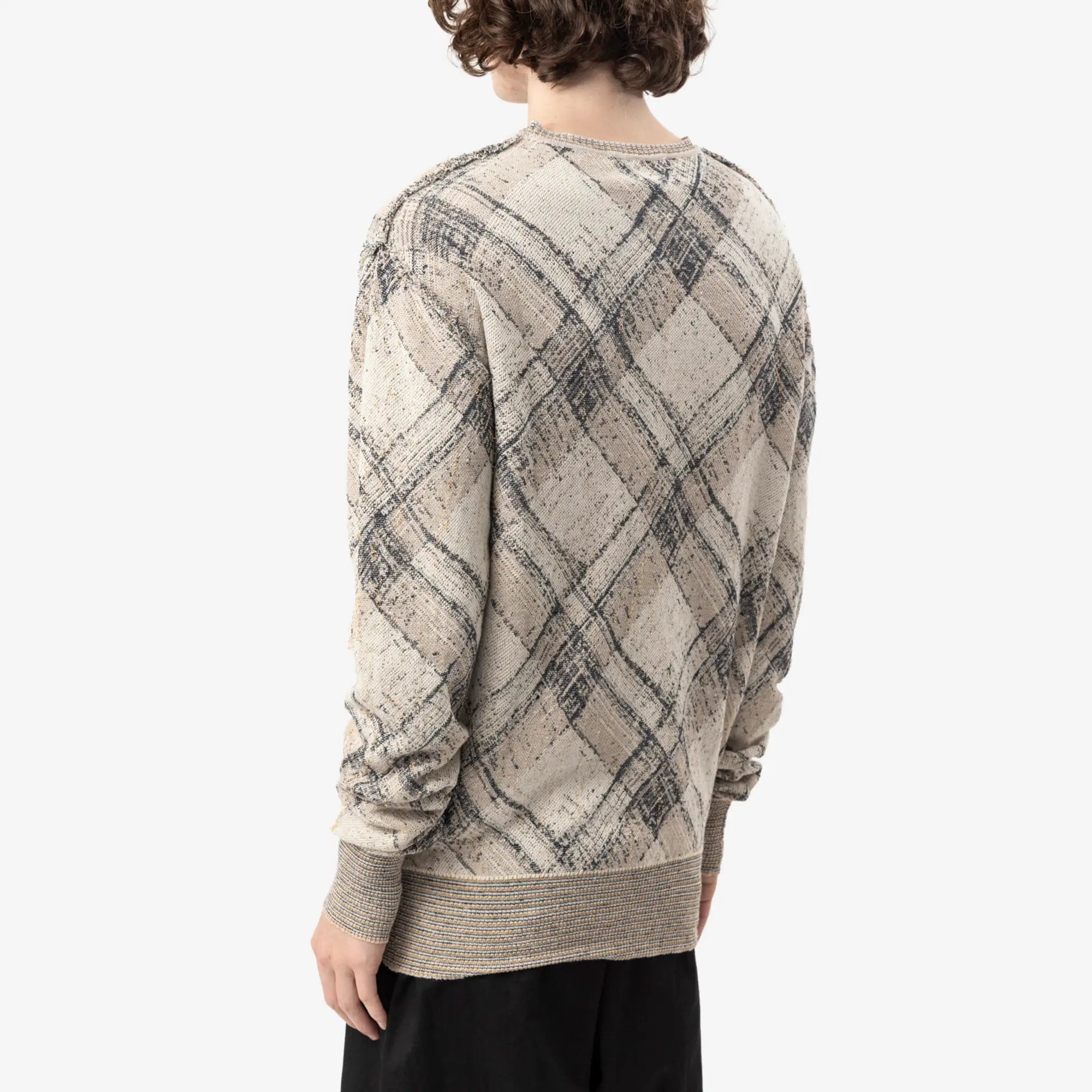 Vivienne Westwood Broken Tartan Sweater Gold - 4