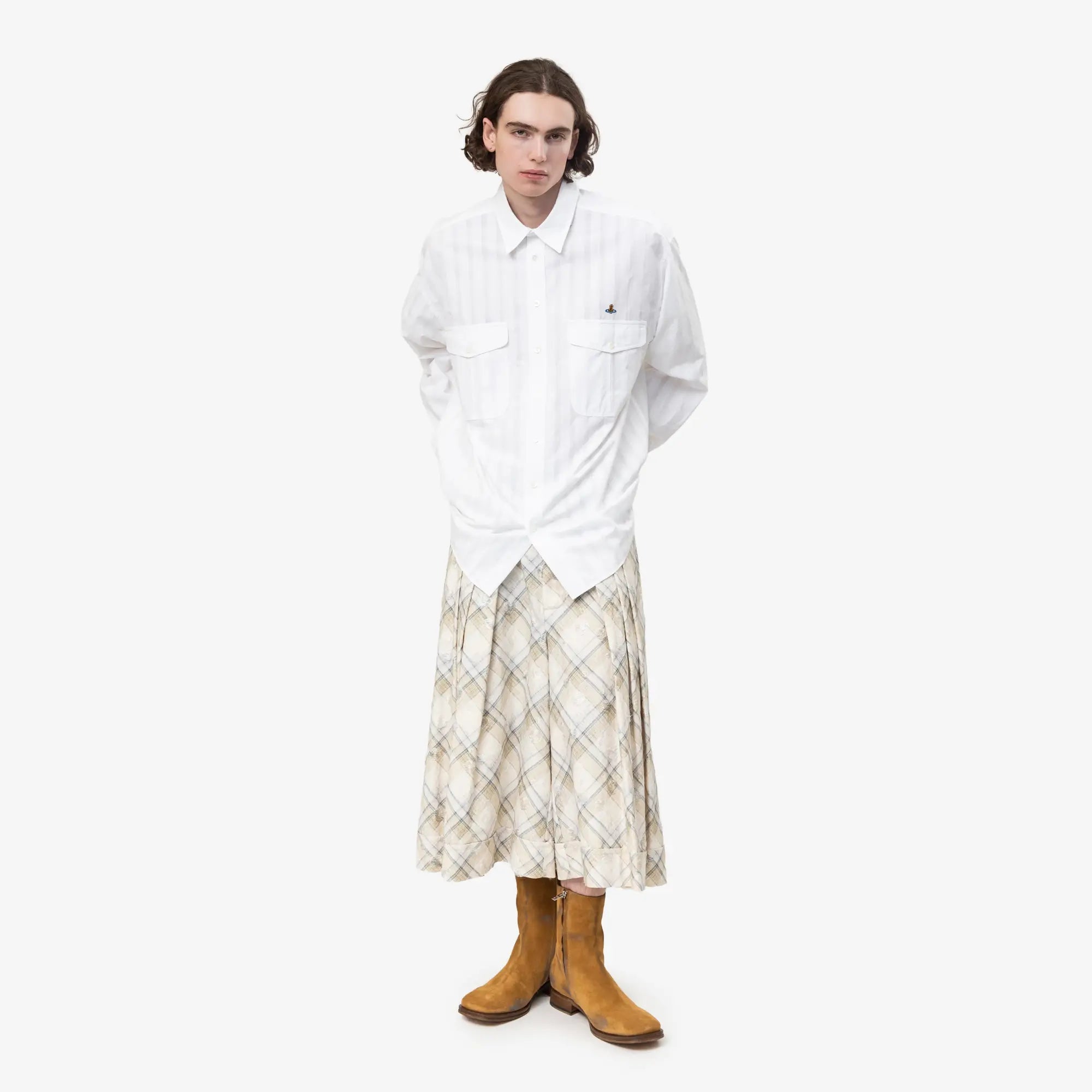 Vivienne Westwood Culottes Kilt Ecru - 2