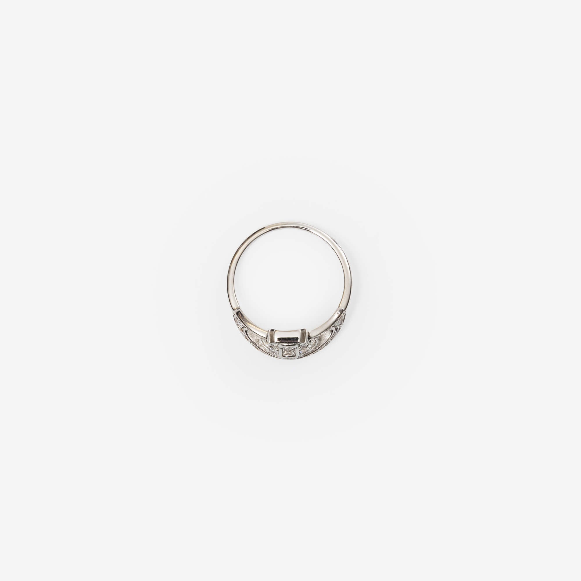 Vivienne Westwood Little Orb Ring Platinum/White CZ-3